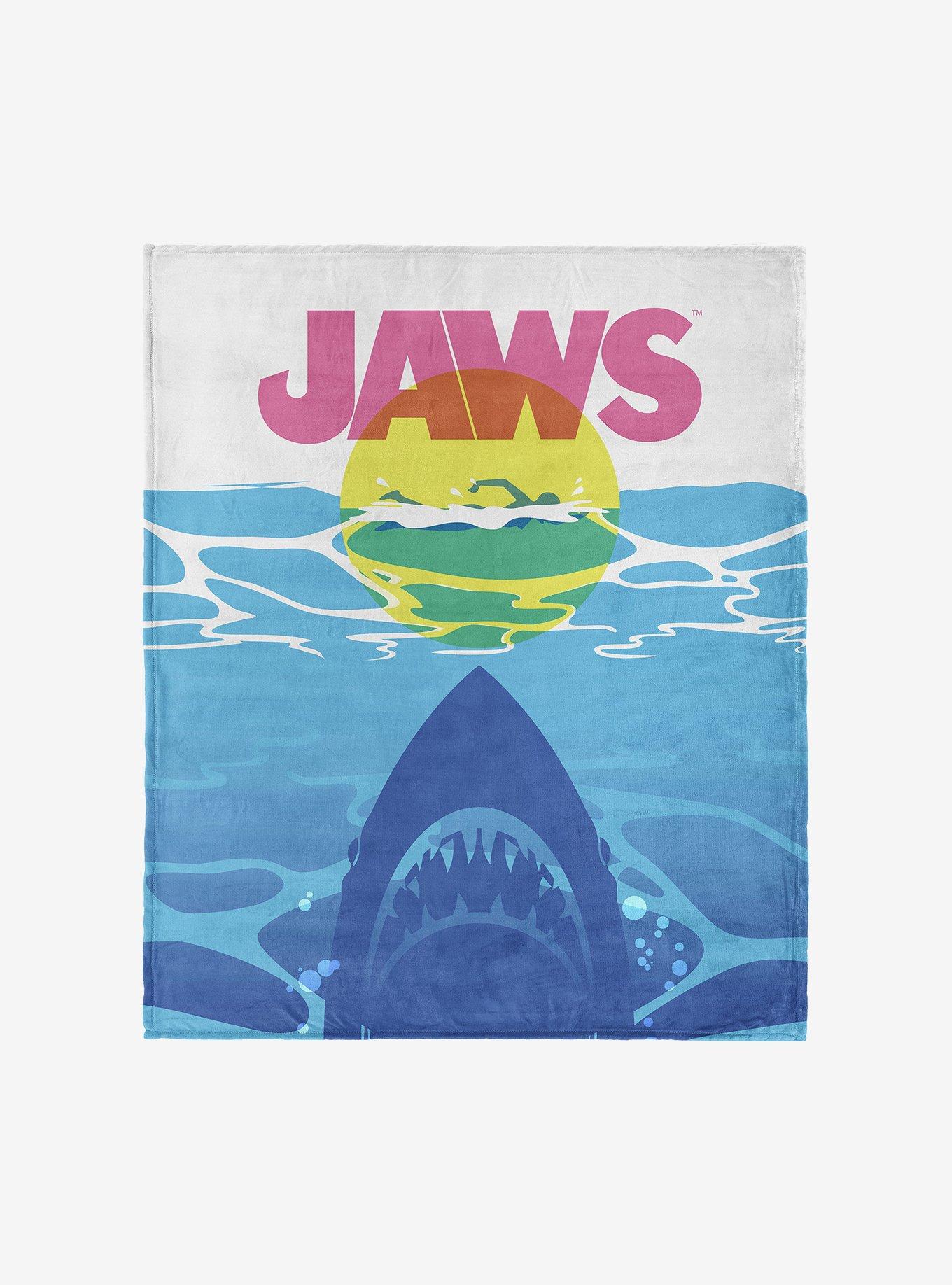 Jaws CMYK Poster 60x80" Silk Touch Throw Blanket, , hi-res