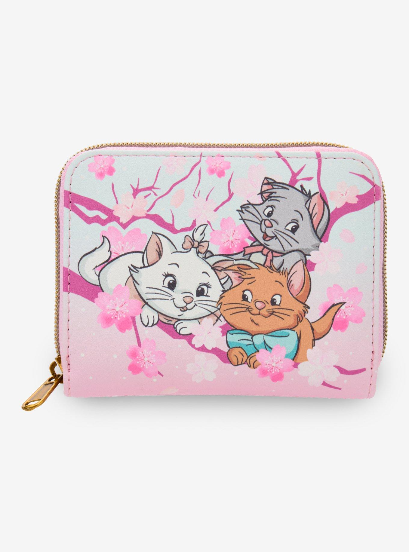 Loungefly Disney The Aristocats Kittens Cherry Blossom Mini Zipper Wallet, , hi-res