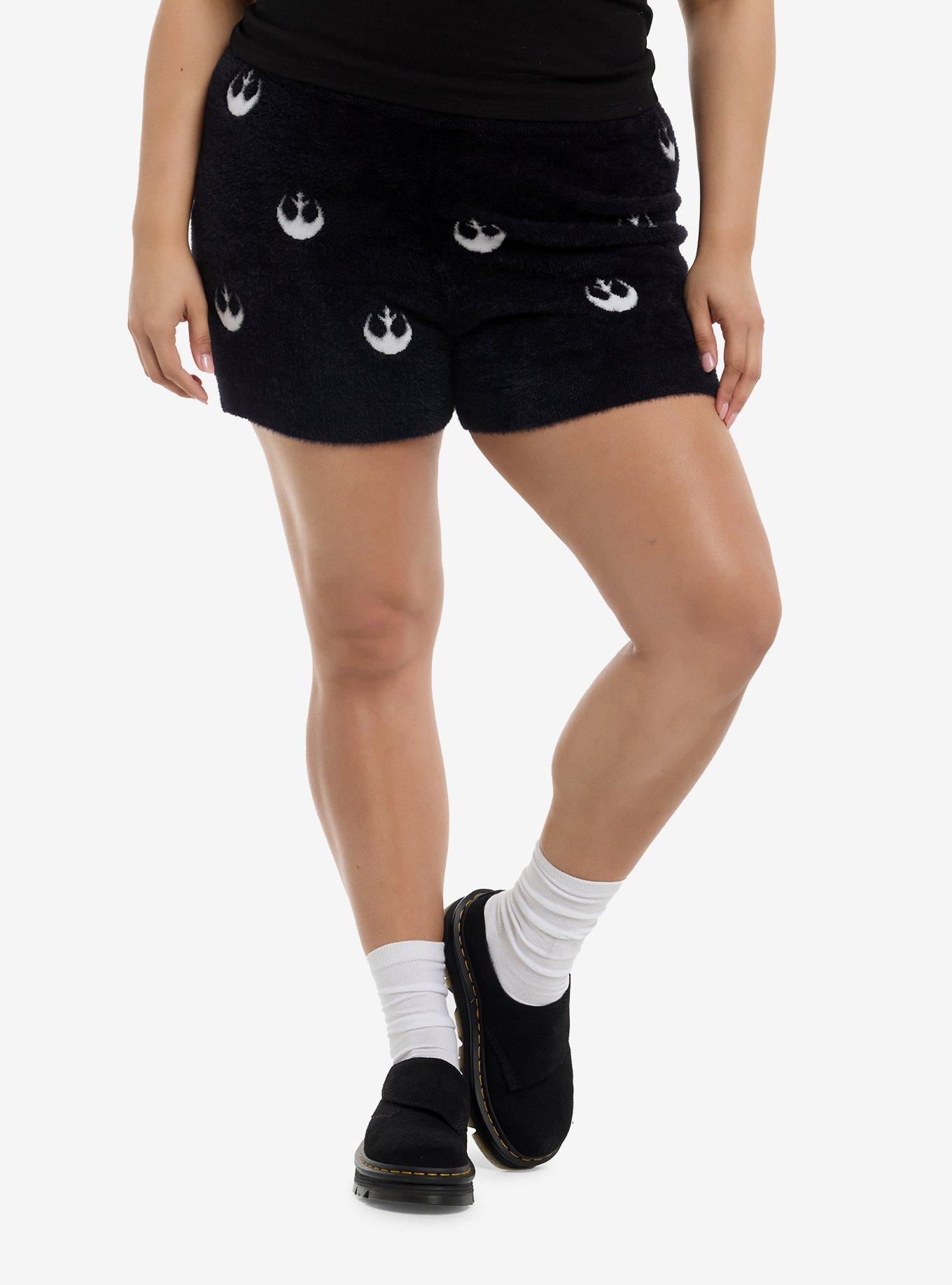 Her Universe Star Wars Rebel Symbol Cozy Lounge Shorts Plus Size Her Universe Exclusive, , hi-res
