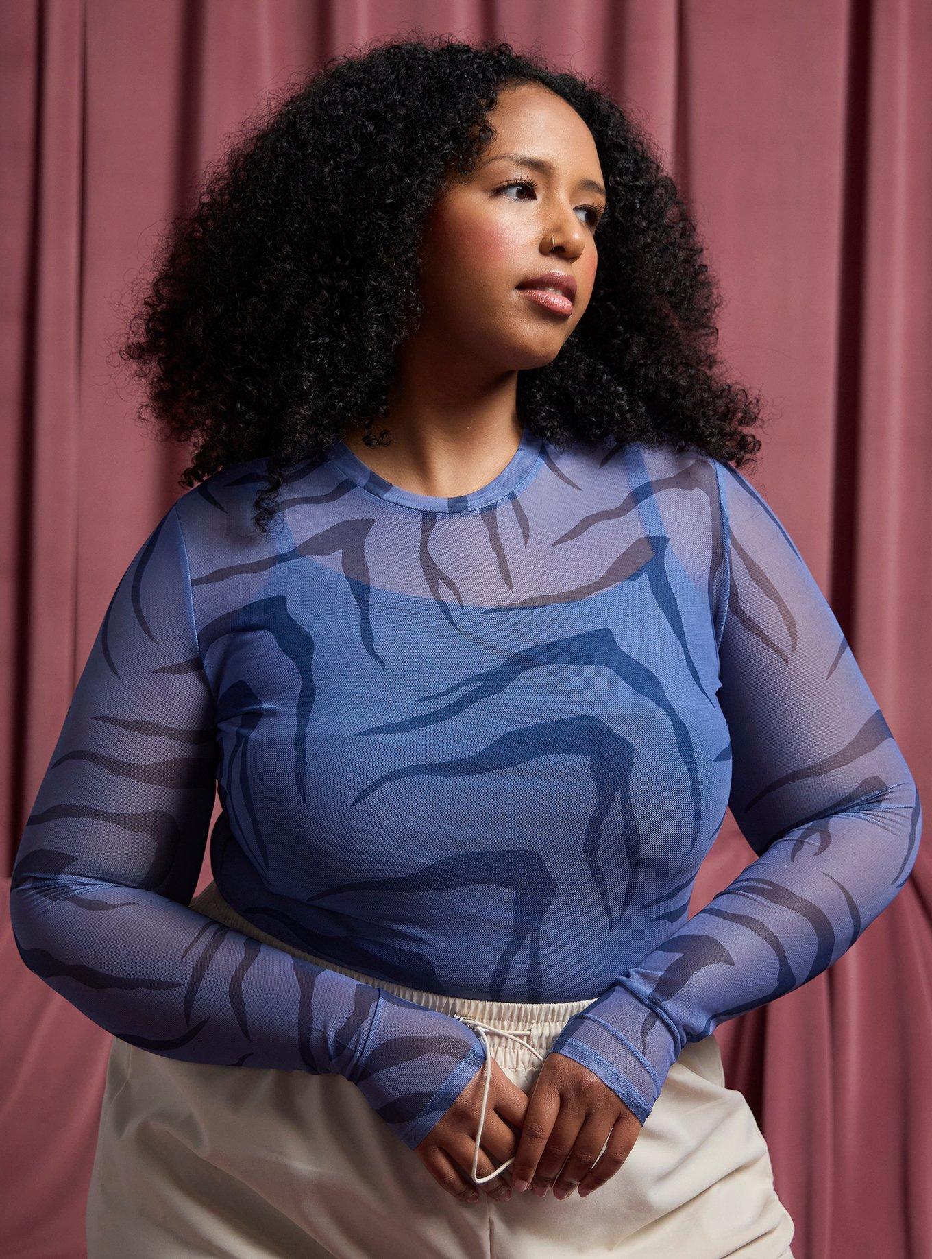 Her Universe Star Wars Ahsoka Lekku Mesh Long-Sleeve Top Plus Size Her Universe Exclusive, , hi-res