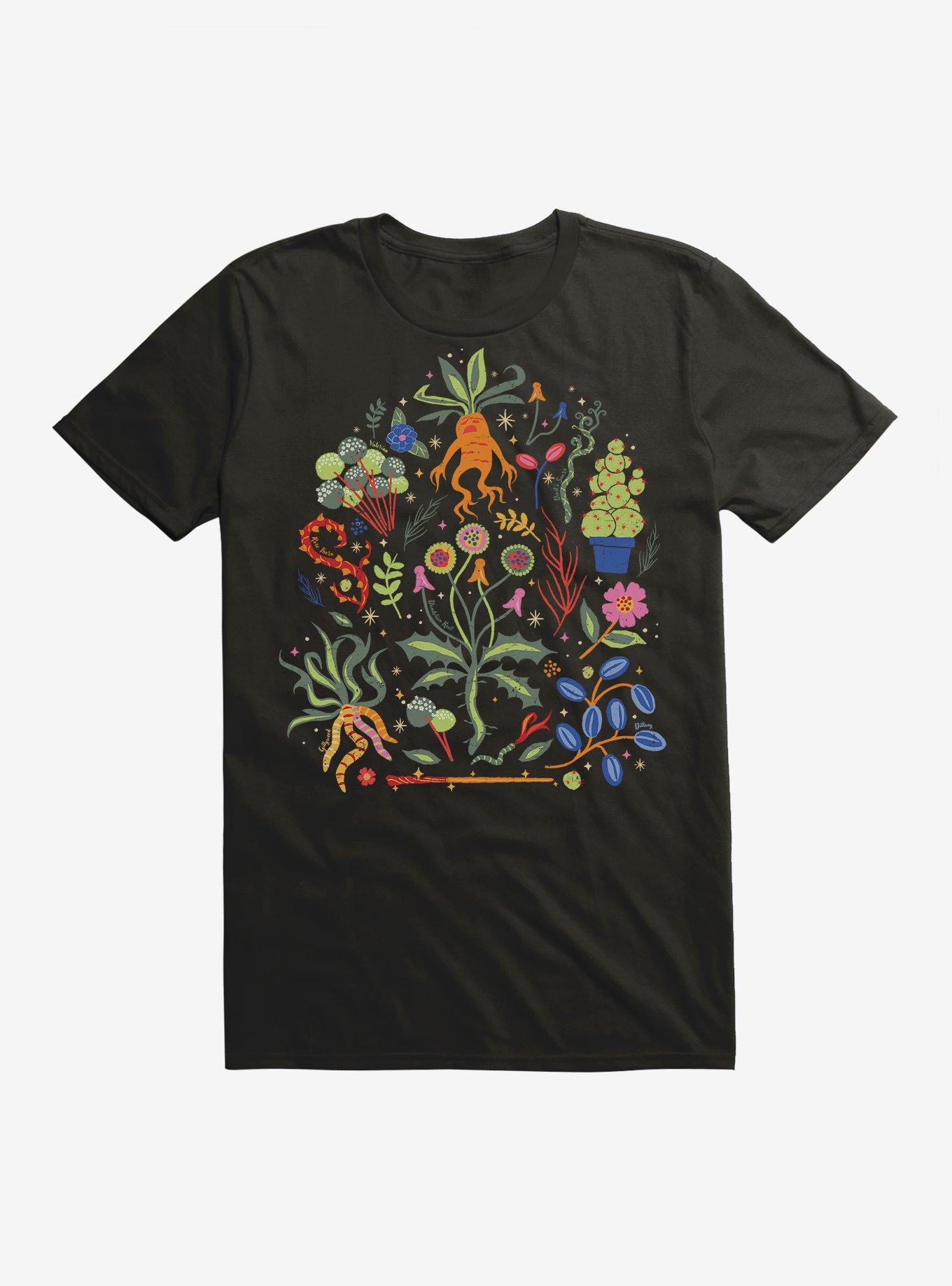 Harry Potter Herbology Icons T-Shirt, BLACK, hi-res
