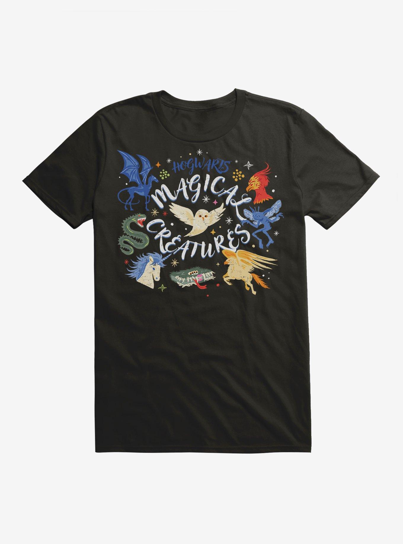 Harry Potter Hogwarts Magic Creatures Icons T-Shirt