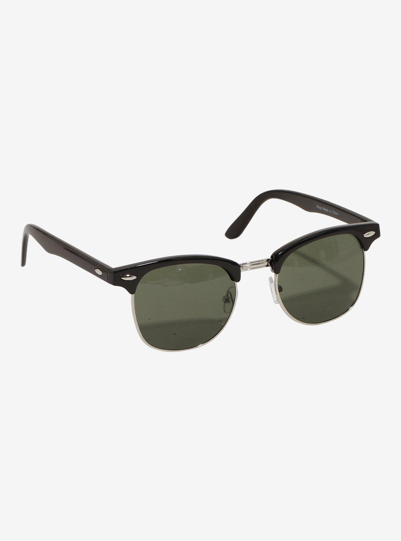 Black Square Frame Sunglasses, , hi-res