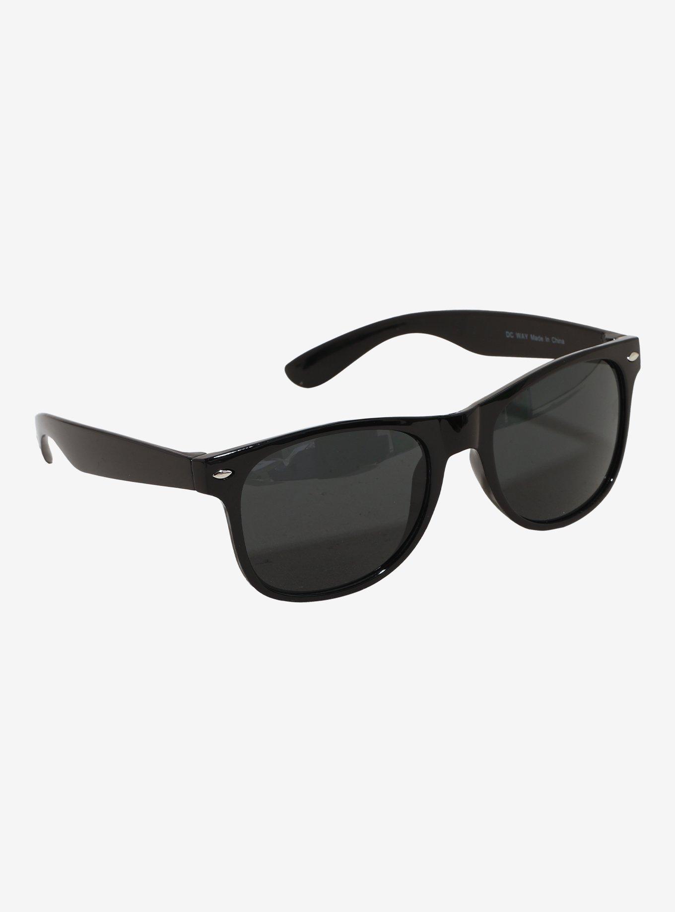 Black Classic Square Sunglasses, , hi-res