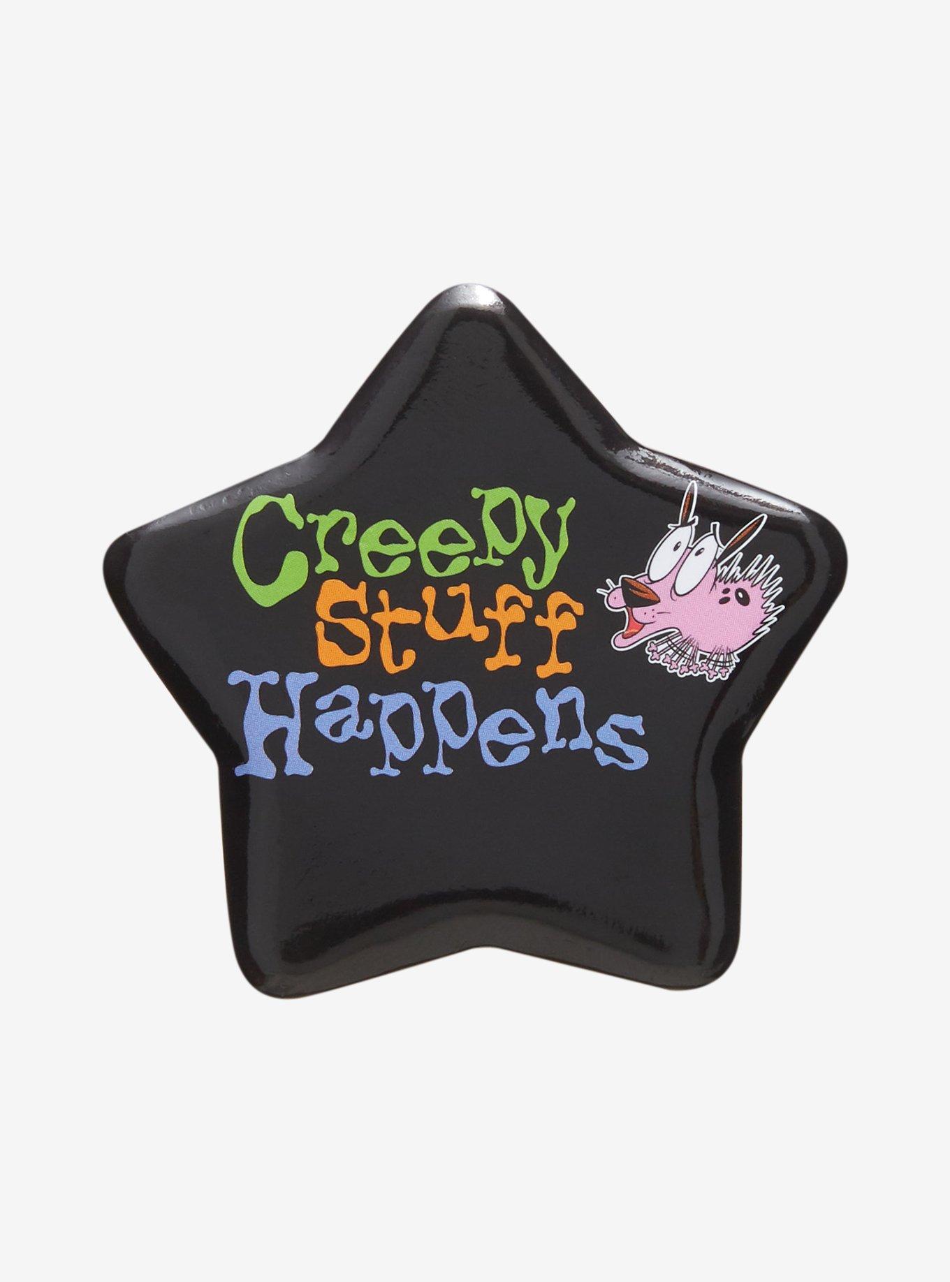 Courage The Cowardly Dog Creepy Stuff Star Button, , hi-res