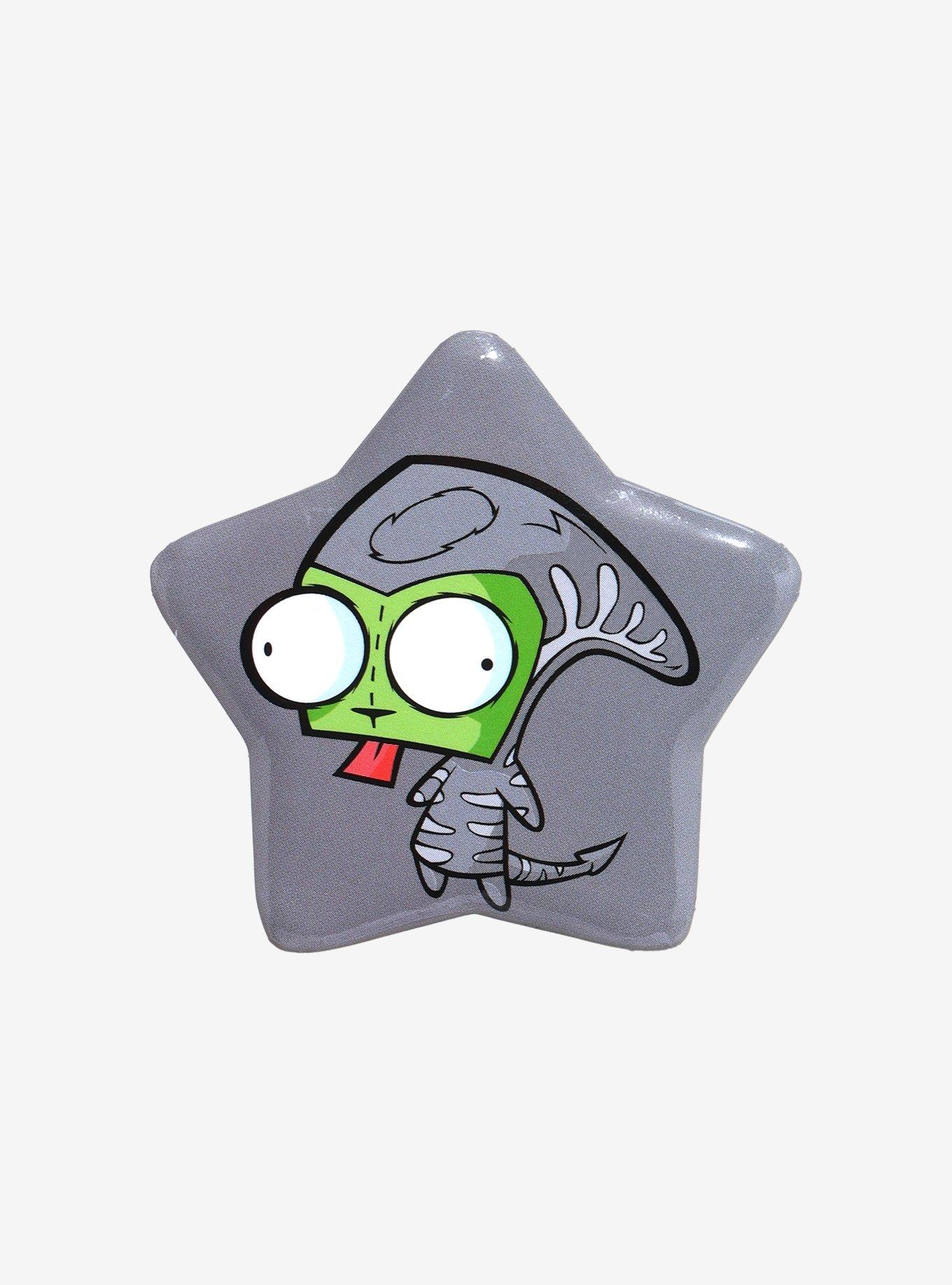 Invader Zim GIR Alien Star Button, , hi-res
