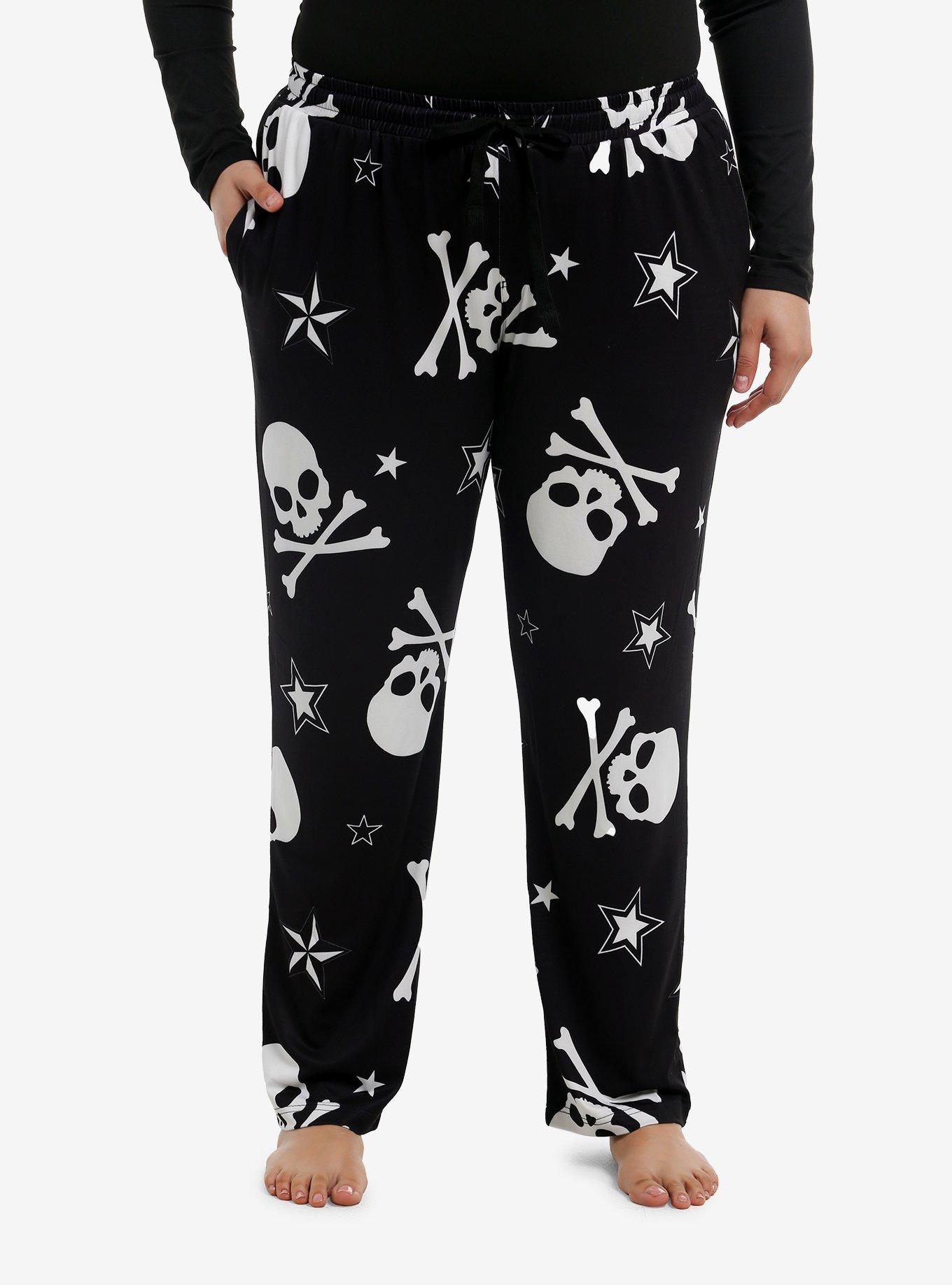 Skulls & Stars Girls Pajama Pants Plus Size, , hi-res