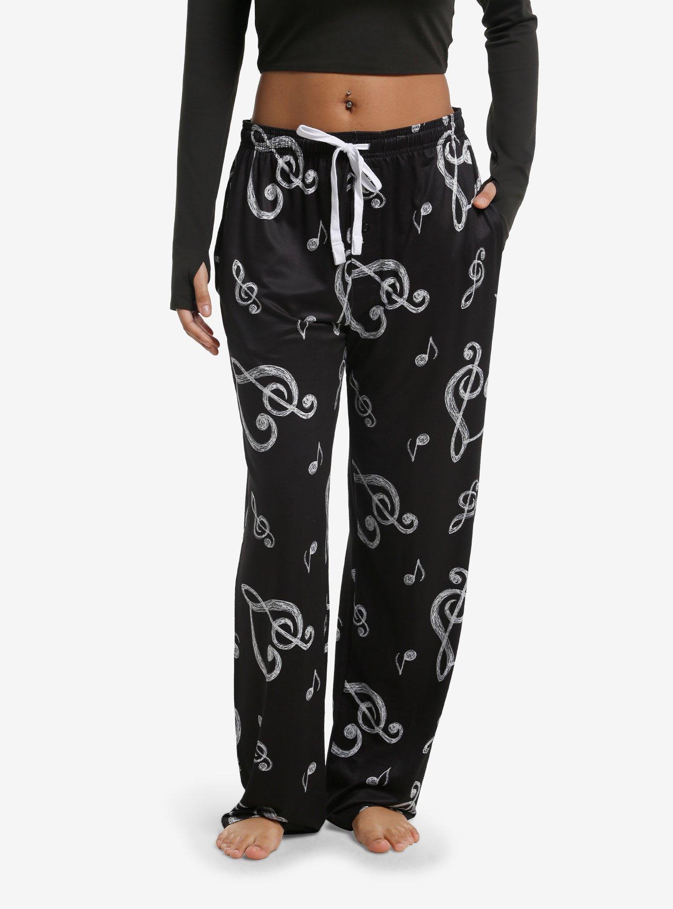 Heart Music Symbols Pajama Pants, , hi-res
