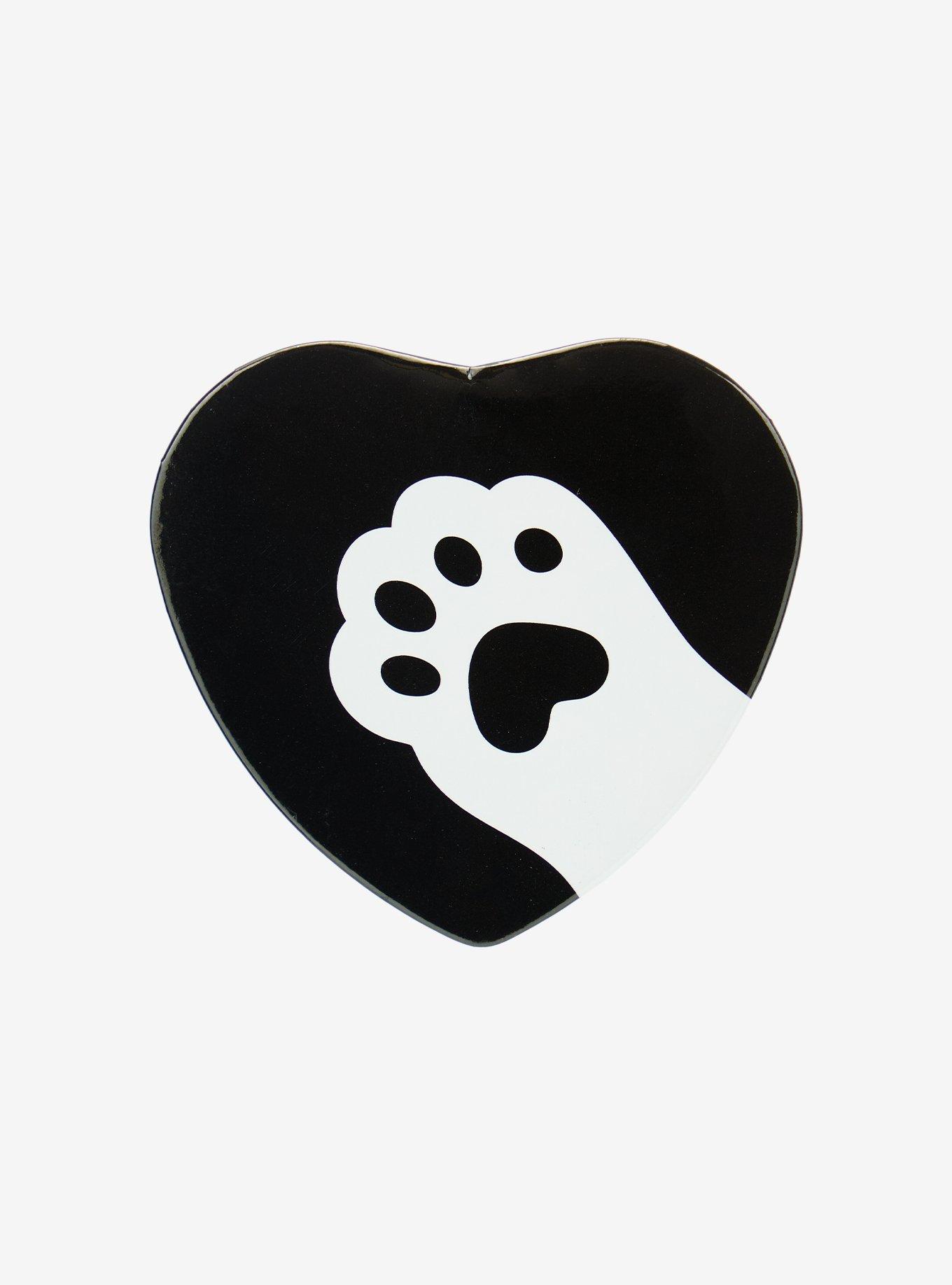 Cat Paw Heart Button Pin, , hi-res