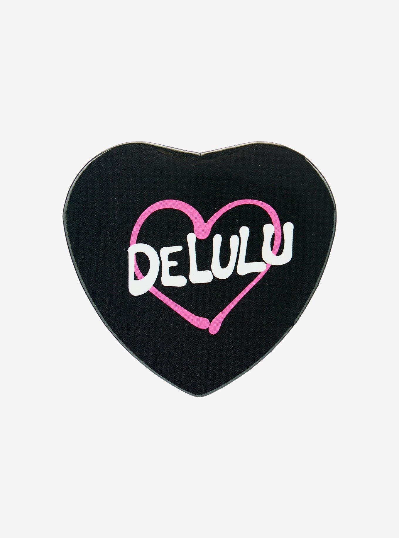 Delulu Heart Button Pin, , hi-res