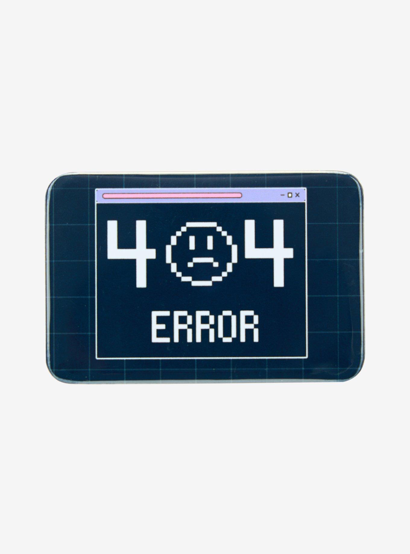 404 Error Rectangle Button Pin, , hi-res