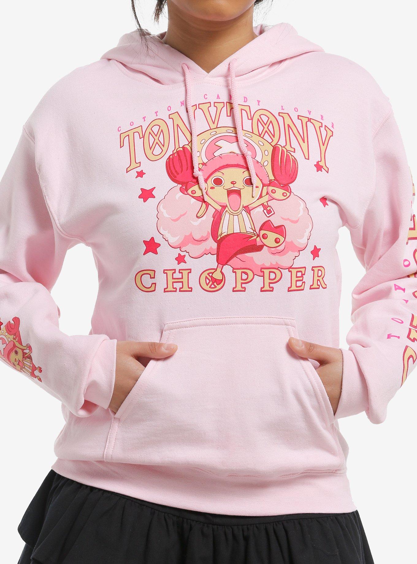 One Piece Chopper Cotton Candy Pink Hoodie | Hot Topic