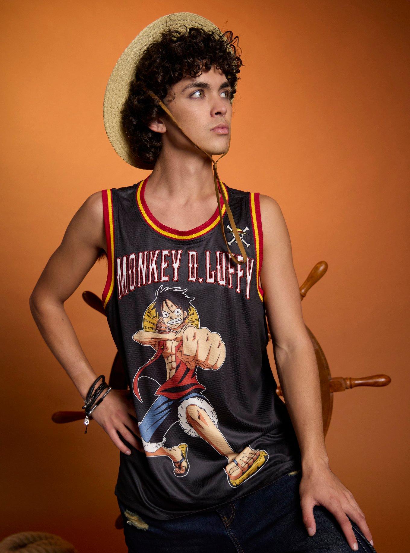 One Piece Luffy Wanted Basketball Jersey, , hi-res