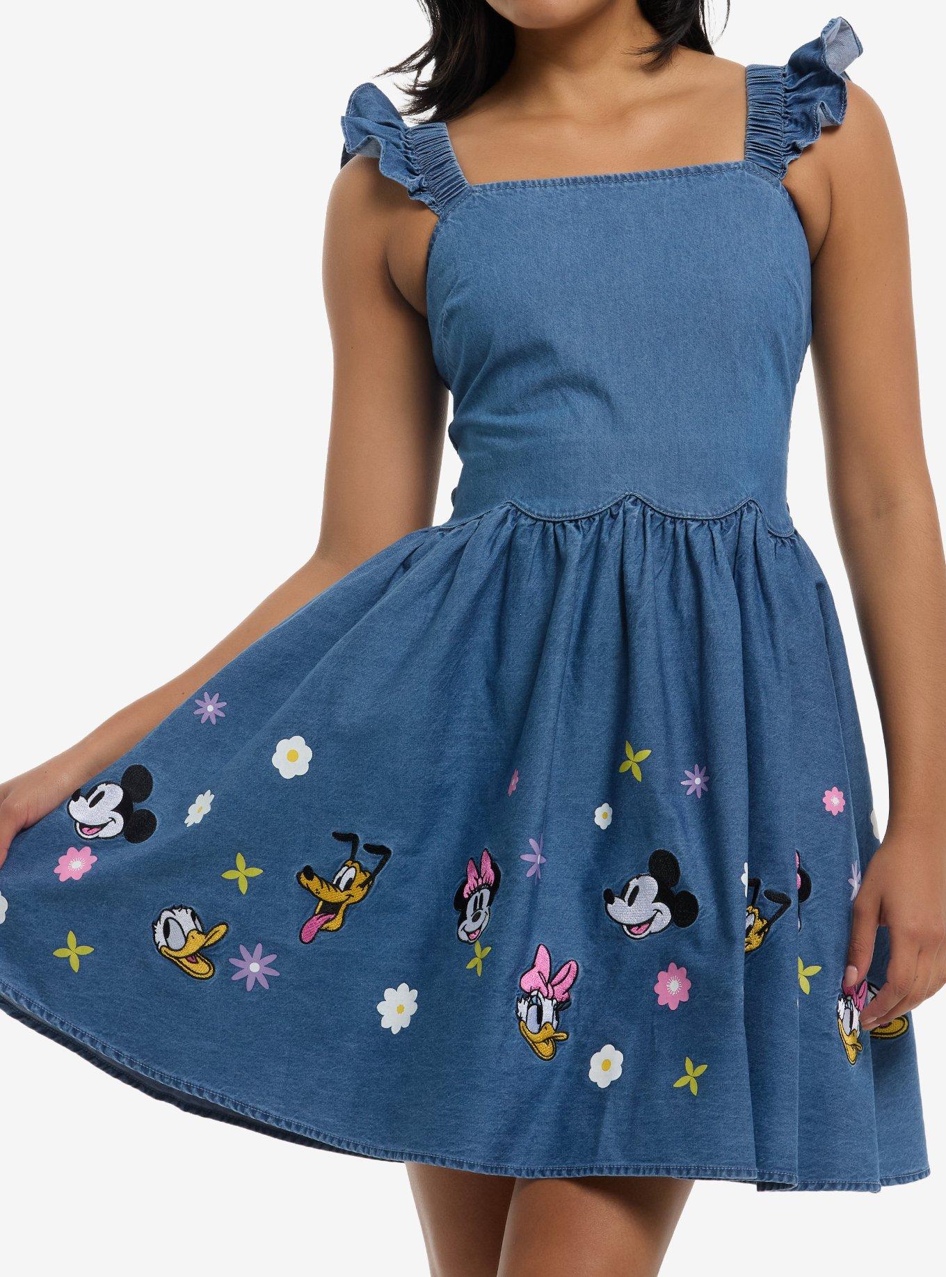 Disney Mickey Mouse & Friends Floral Denim Dress (Exclusive)