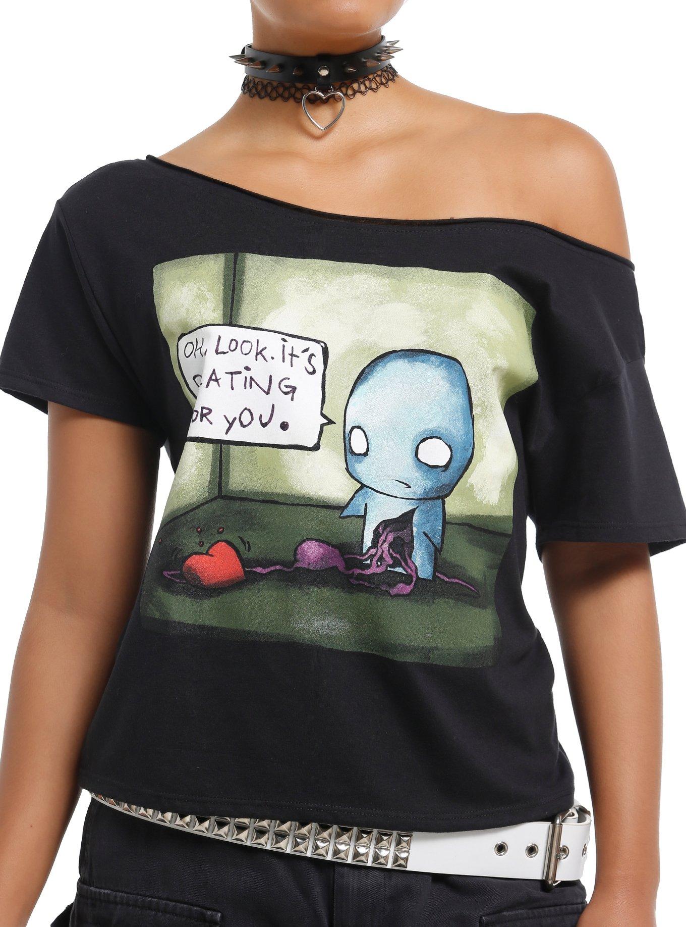 Pon And Zi Heart Beating For You Girls Off-Shoulder T-Shirt | Hot