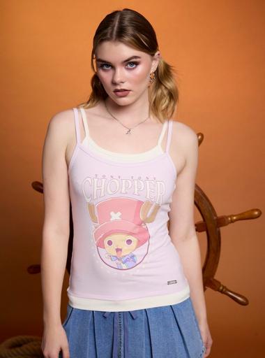 ワンピース mmeemeRibbon dot cami ensemble onepiece One Piece Chopper Layered Girls Cami | Hot Topic