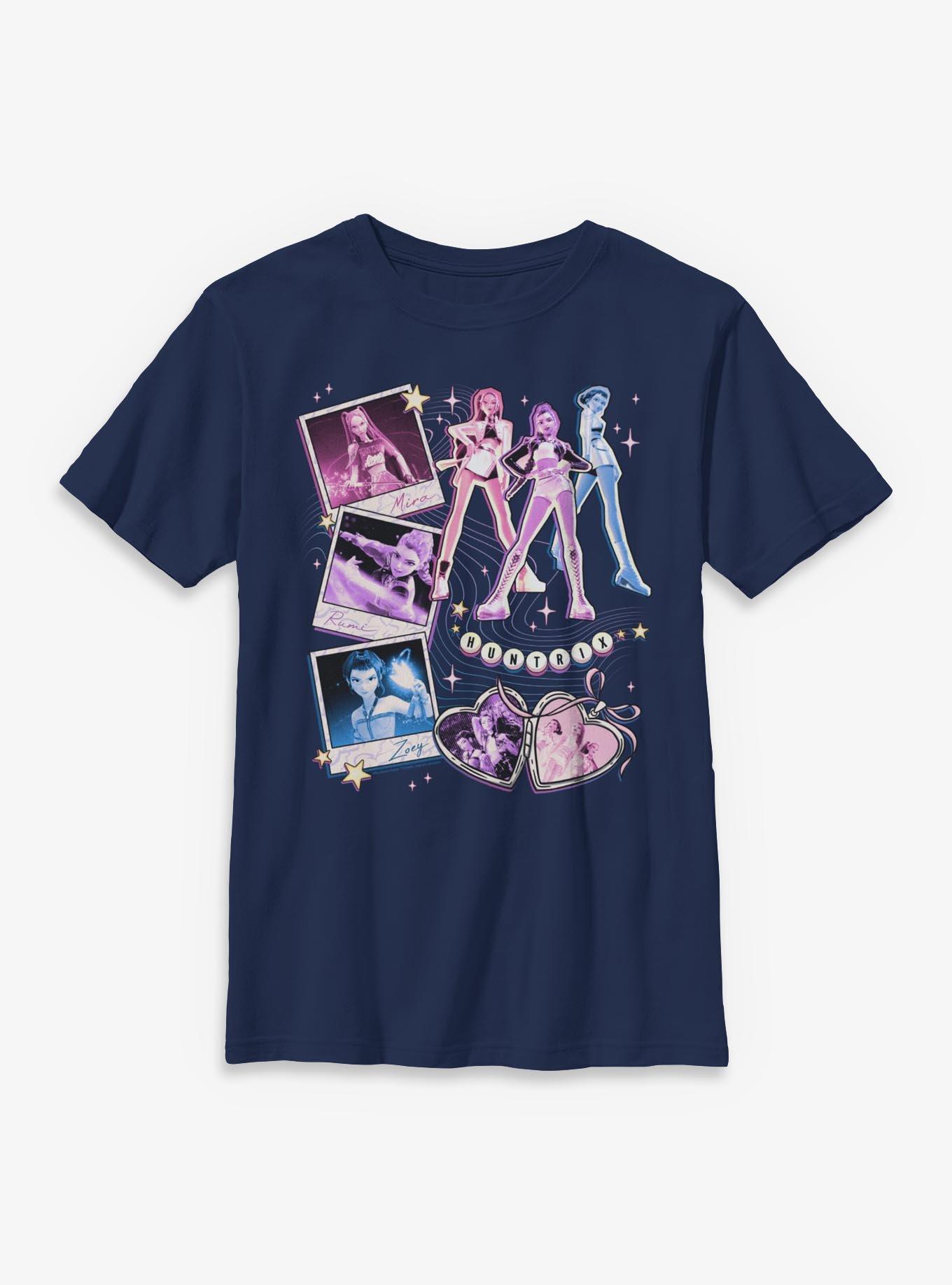 KPop Demon Hunters Huntrix Instant Picture Collage Youth T-Shirt, , hi-res
