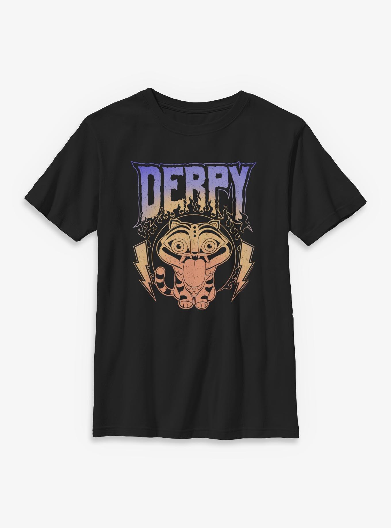 KPop Demon Hunters Derpy The Tiger Retro Metal Youth T-Shirt, , hi-res