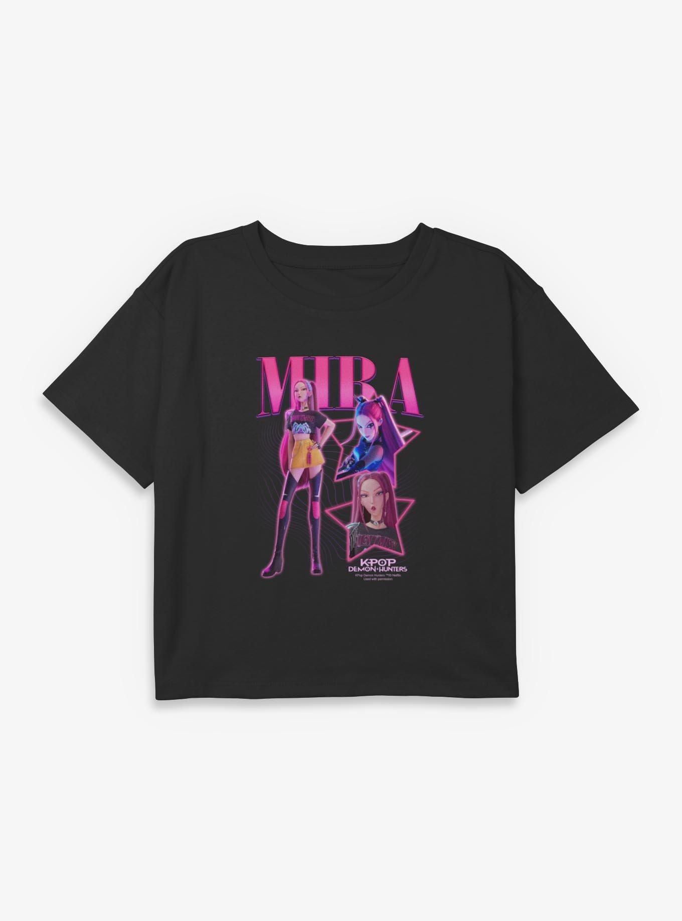 KPop Demon Hunters Mira Star Collage Youth Girls Boxy Crop T-Shirt, , hi-res