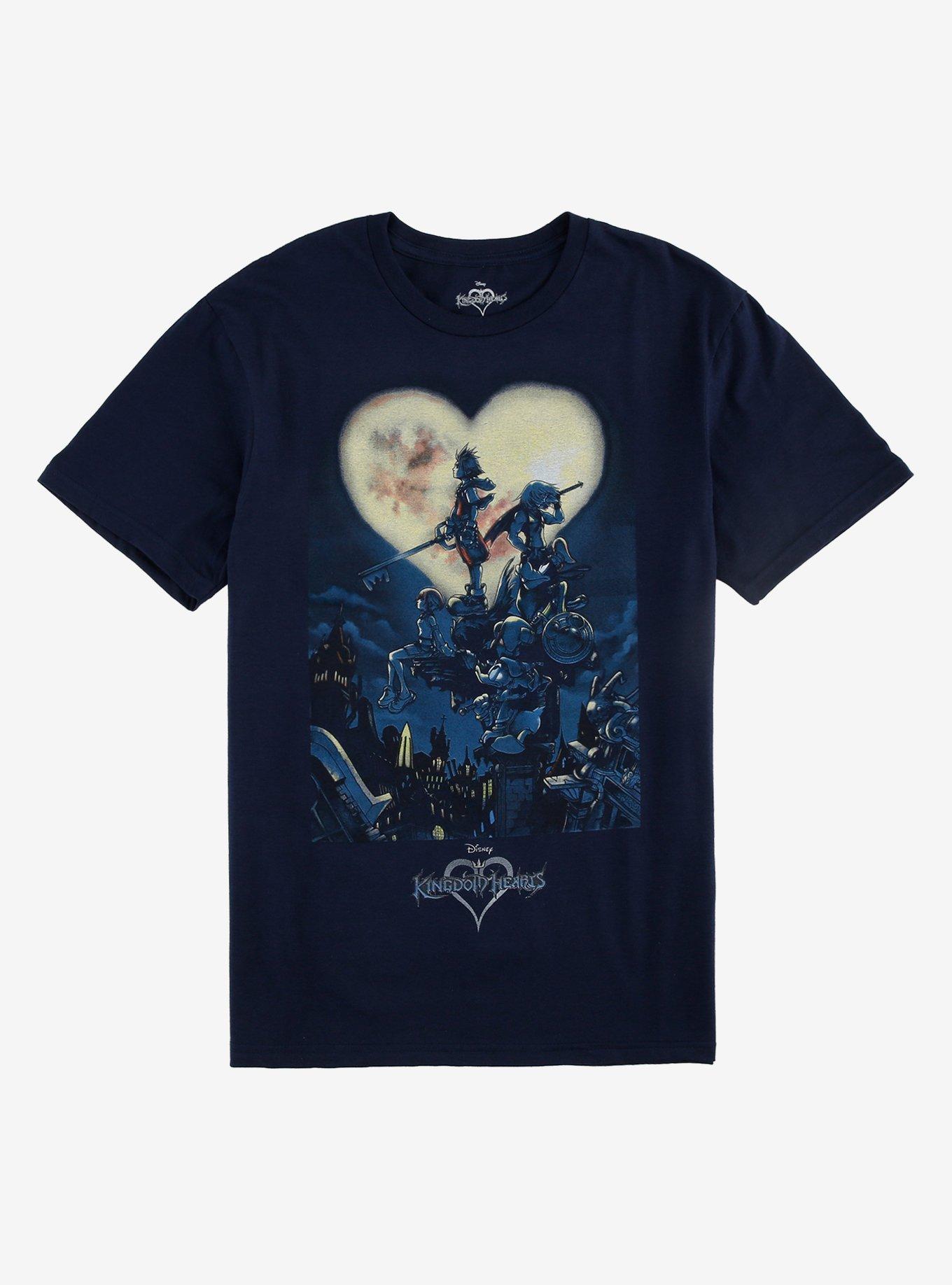 Disney Kingdom Hearts Group Moon Poster T-Shirt, , hi-res
