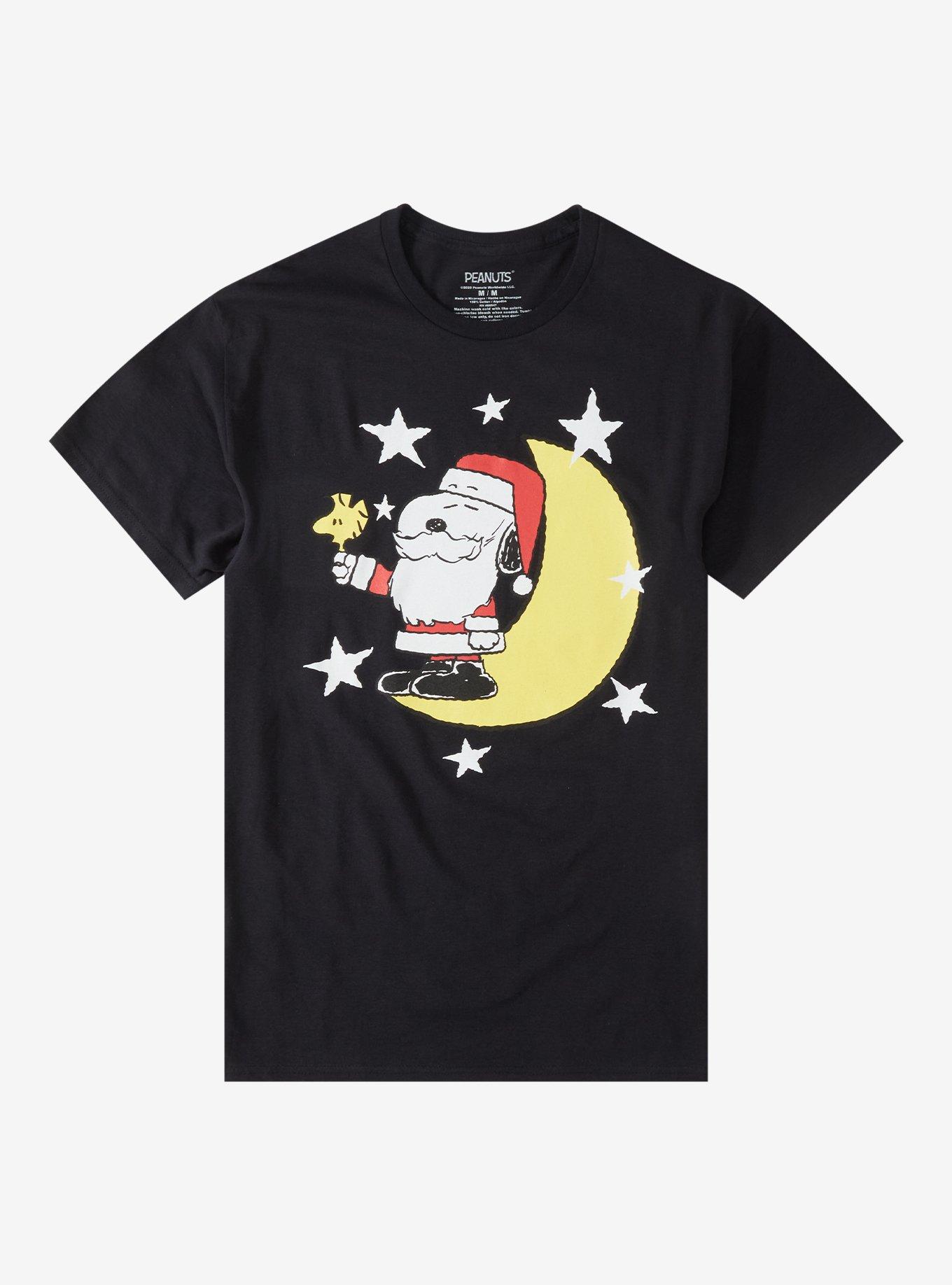 Peanuts Santa Snoopy Night Sky T-Shirt, , hi-res