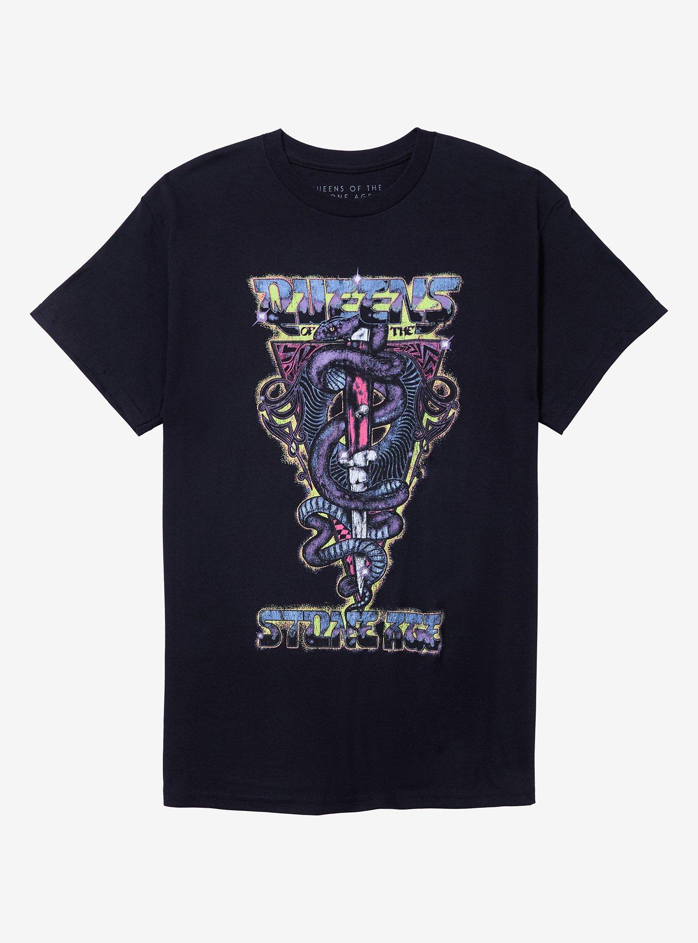 Queens Of The Stone Age Snake & Dagger T-Shirt, , hi-res