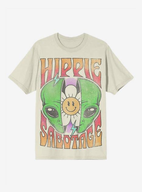 Sabotage — Avant-garde A-print Top Hippie Sabotage Alien Flower T-Shirt | Hot Topic