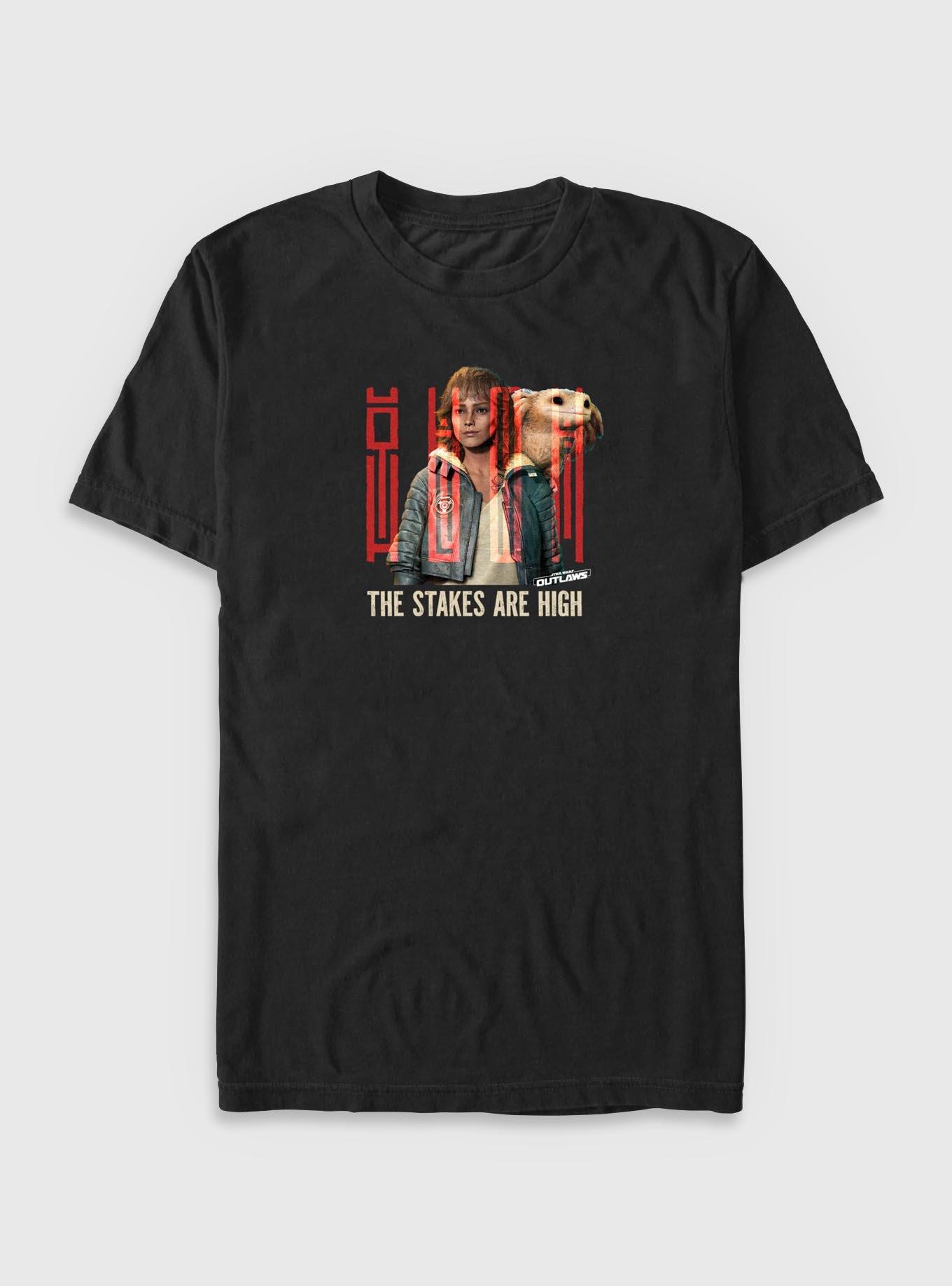 Star Wars: Outlaws Kay Vess Red Over Under Big & Tall T-Shirt, BLACK, hi-res