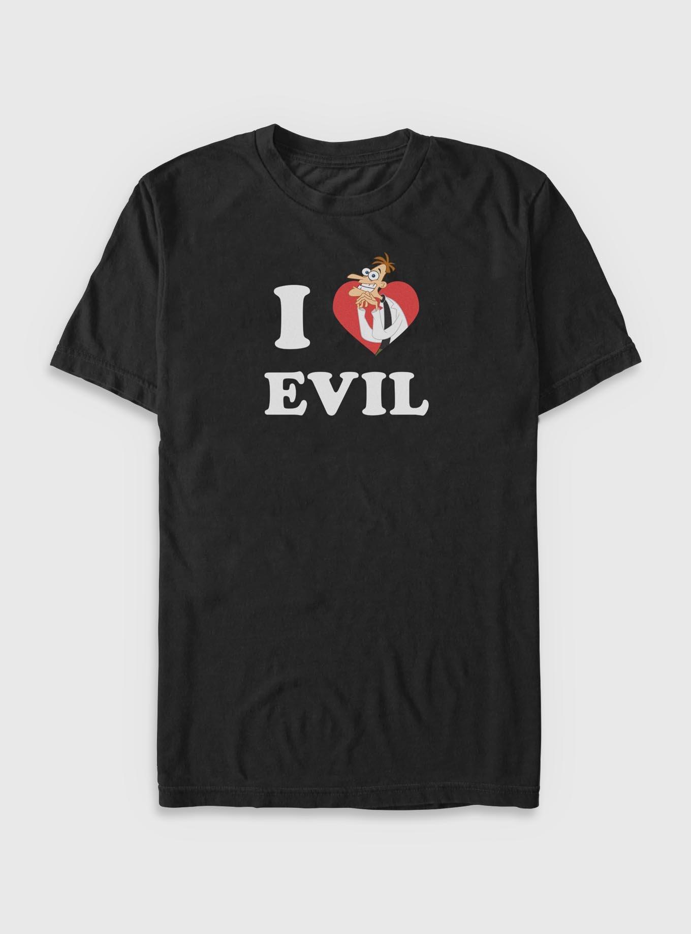 Disney Phineas and Ferb Heart Evil Big & Tall T-Shirt, BLACK, hi-res
