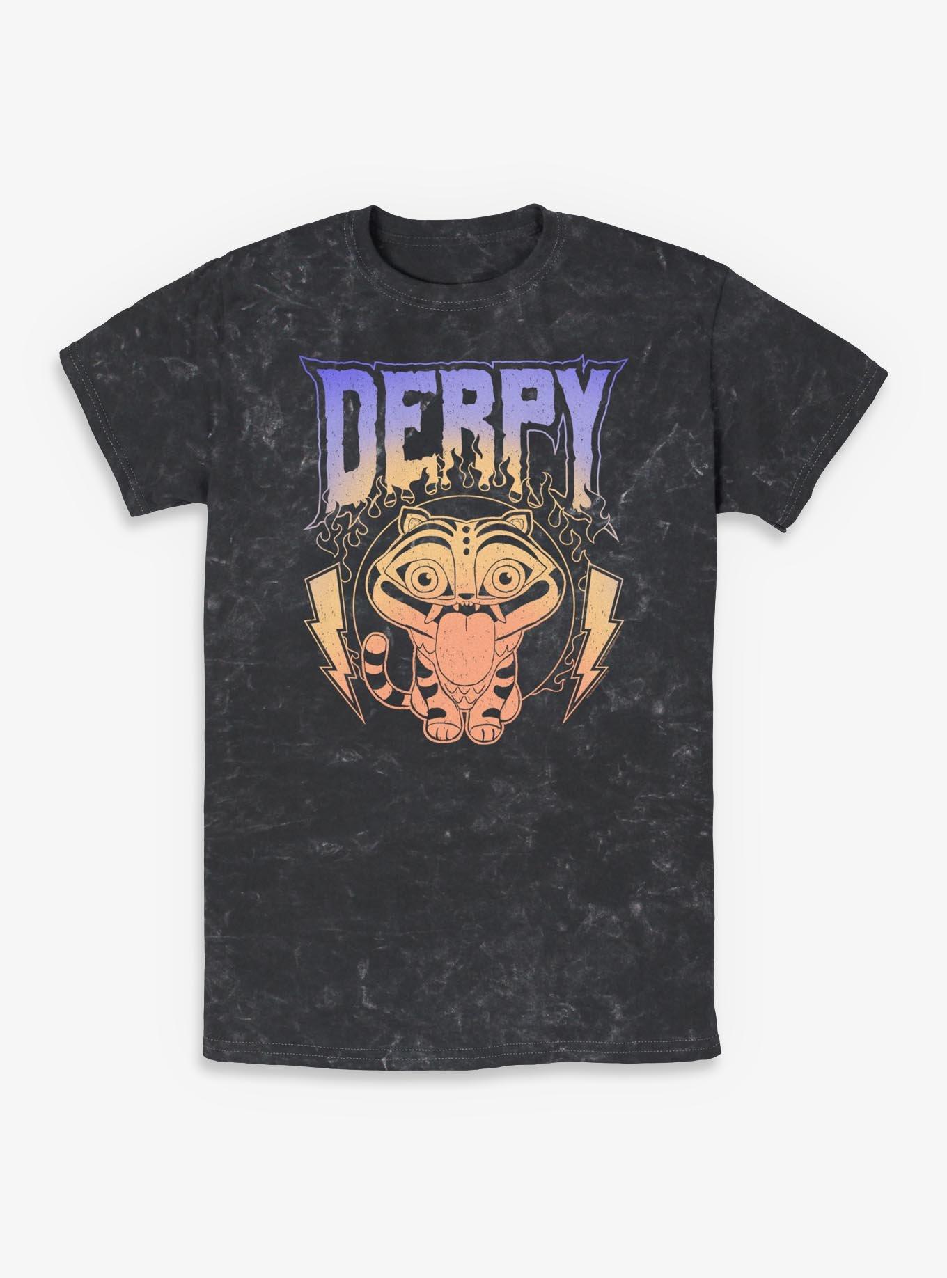 KPop Demon Hunters Derpy Tiger Metal Mineral Wash T-Shirt