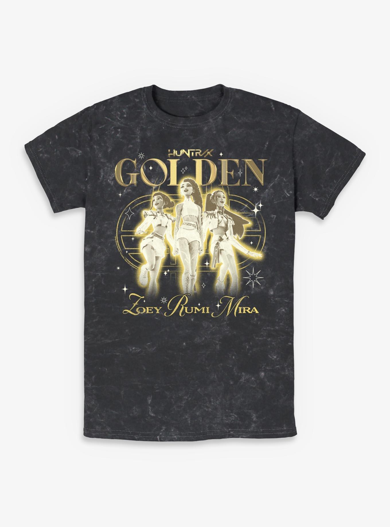 KPop Demon Hunters Huntrix Golden Trio Mineral Wash T-Shirt, , hi-res