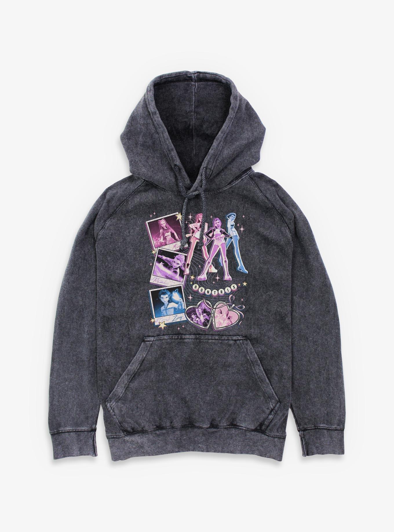 KPop Demon Hunters Huntrix Collage Mineral Wash Hoodie, , hi-res