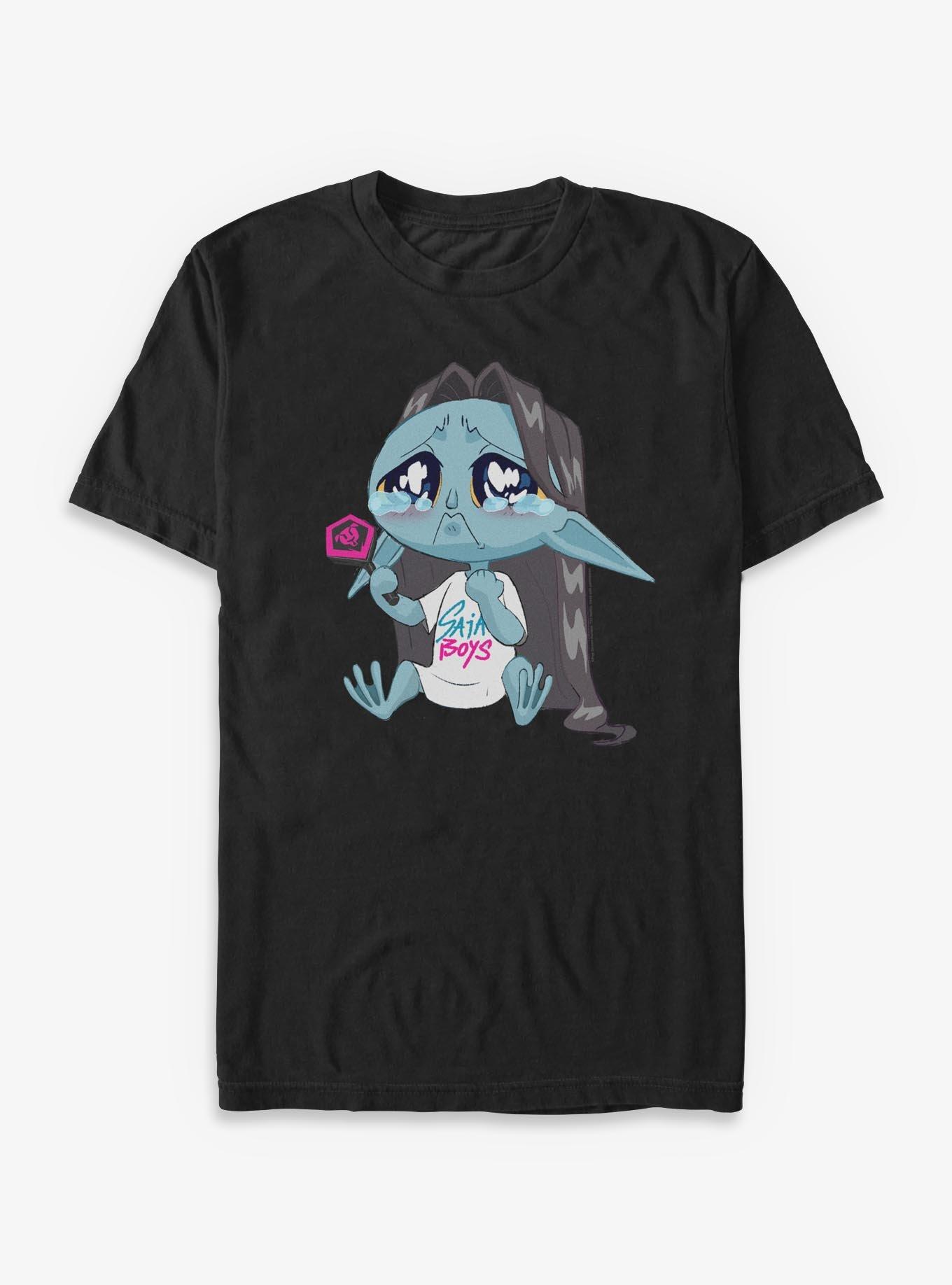 KPop Demon Hunters Chibi Crying Demon T-Shirt, BLACK, hi-res