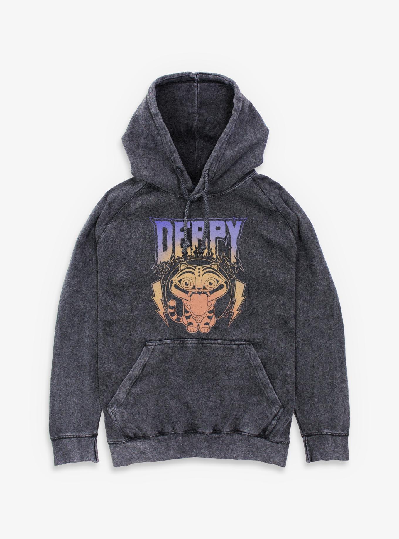 KPop Demon Hunters Derpy The Tiger Retro Metal Mineral Wash Hoodie, , hi-res