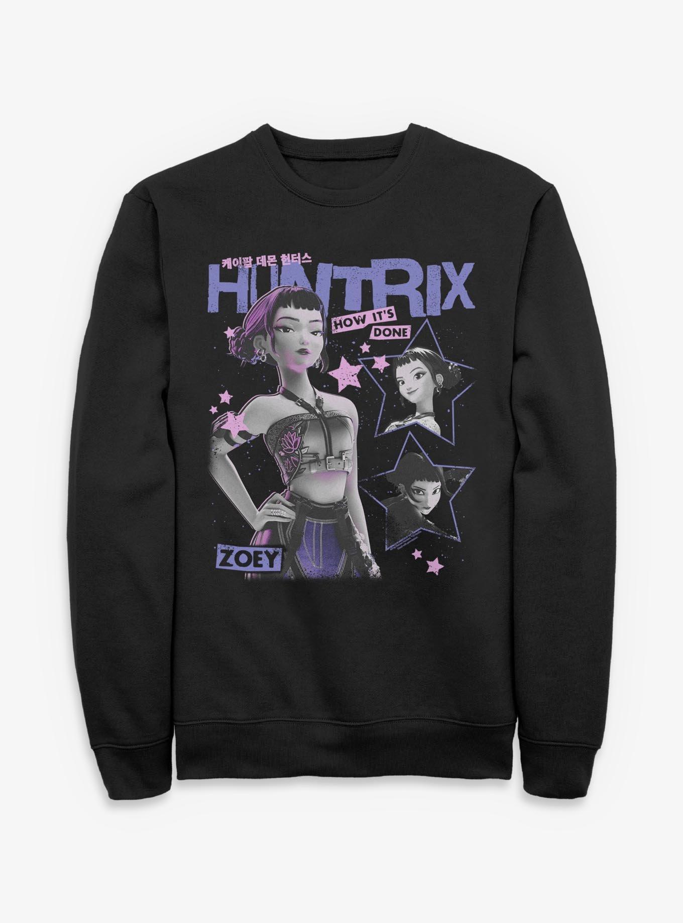 KPop Demon Hunters Huntrix Zoey Stars Collage Sweatshirt, , hi-res