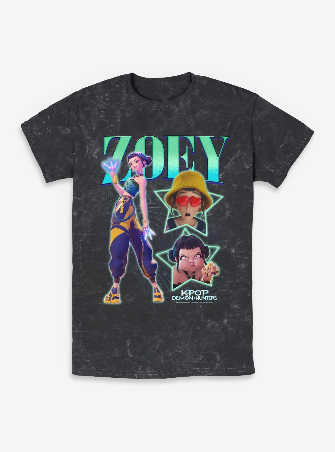 KPop Demon Hunters Zoey Star Collage Mineral Wash T-Shirt, , hi-res