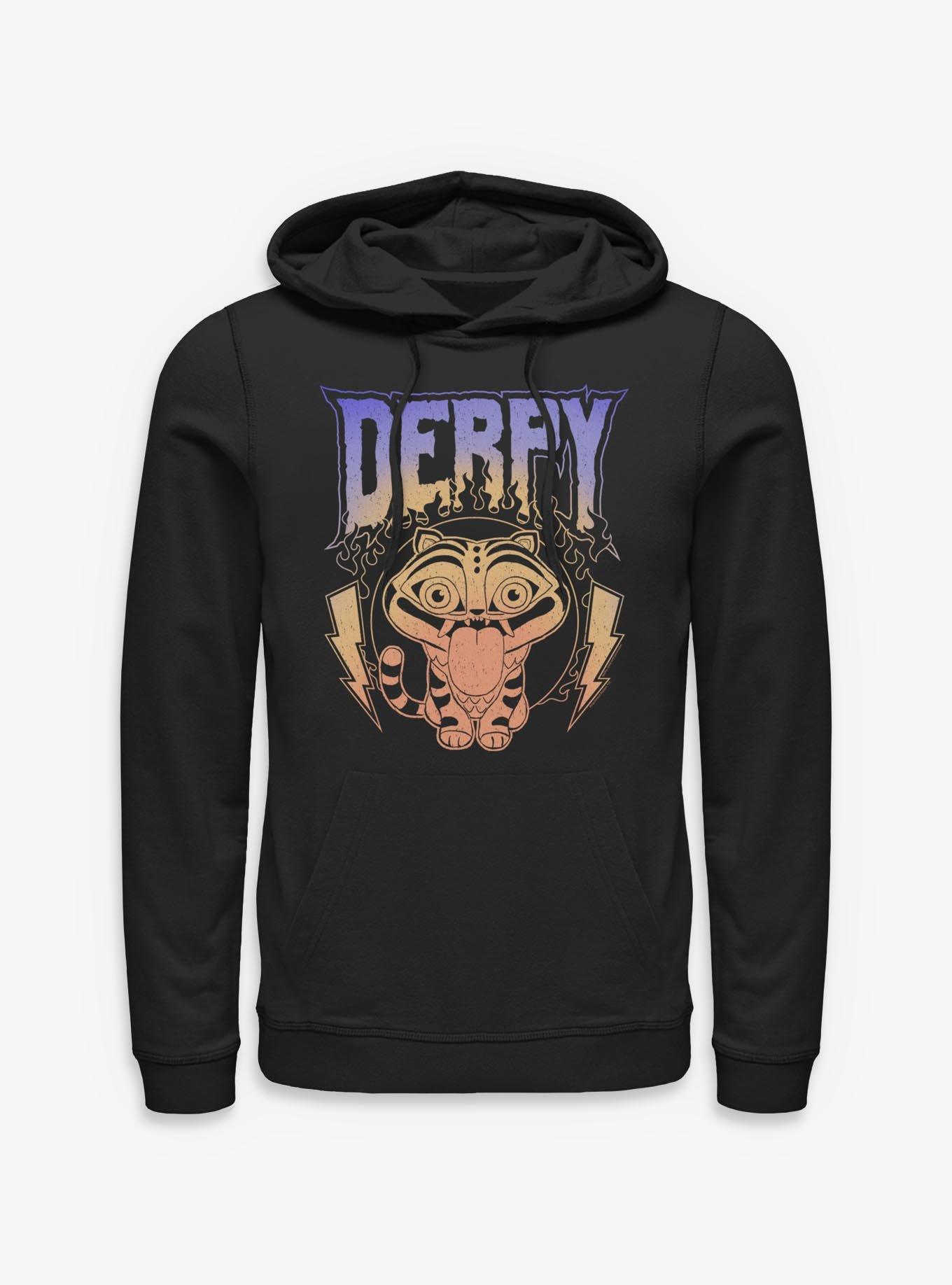 KPop Demon Hunters Derpy The Tiger Retro Metal Hoodie