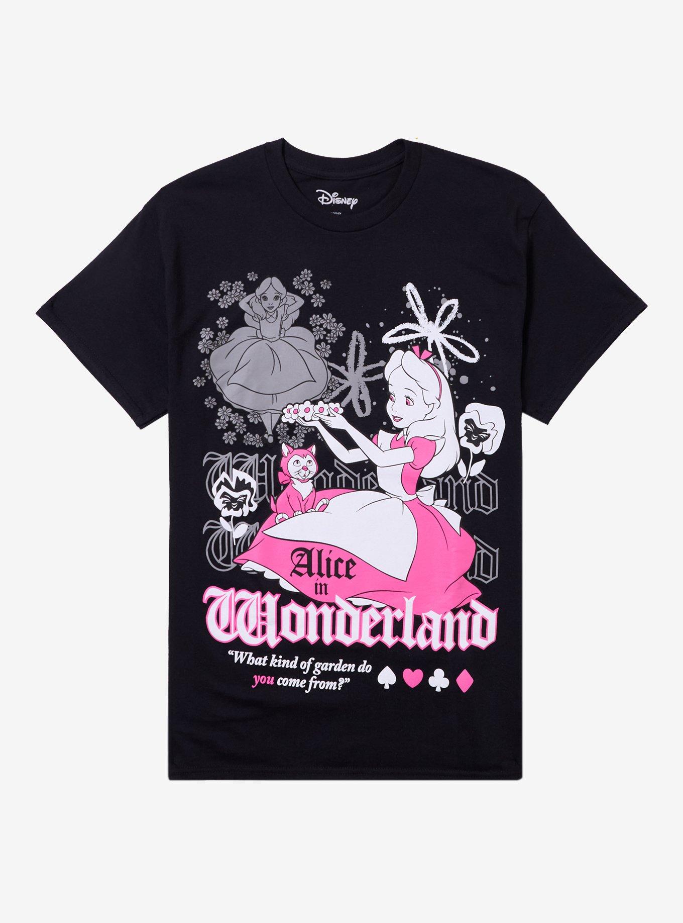 Disney Alice In Wonderland Pink Tonal T-Shirt, , hi-res