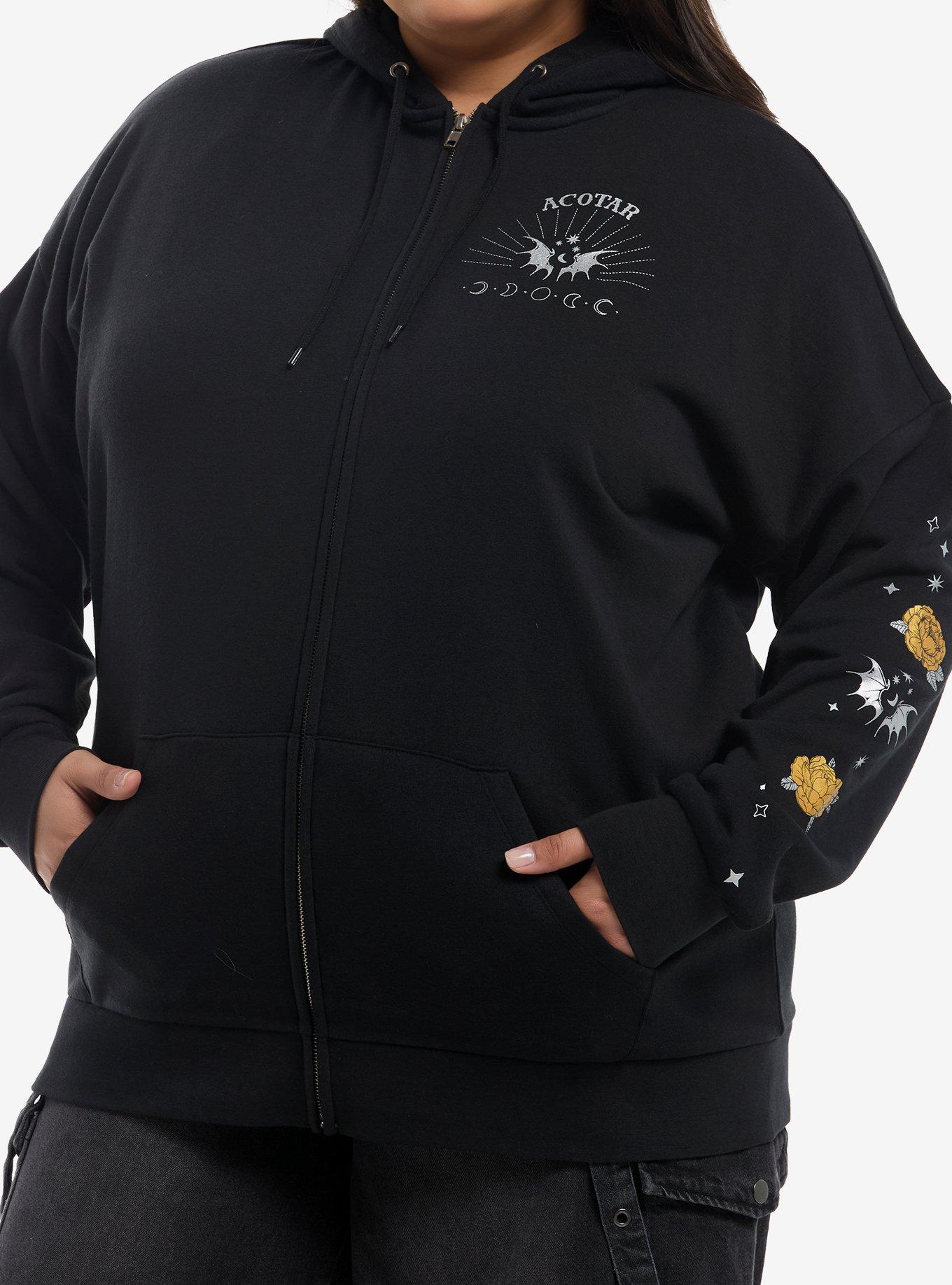 A Court Of Thorns And Roses Metallic Icons Hoodie Plus Size, , hi-res