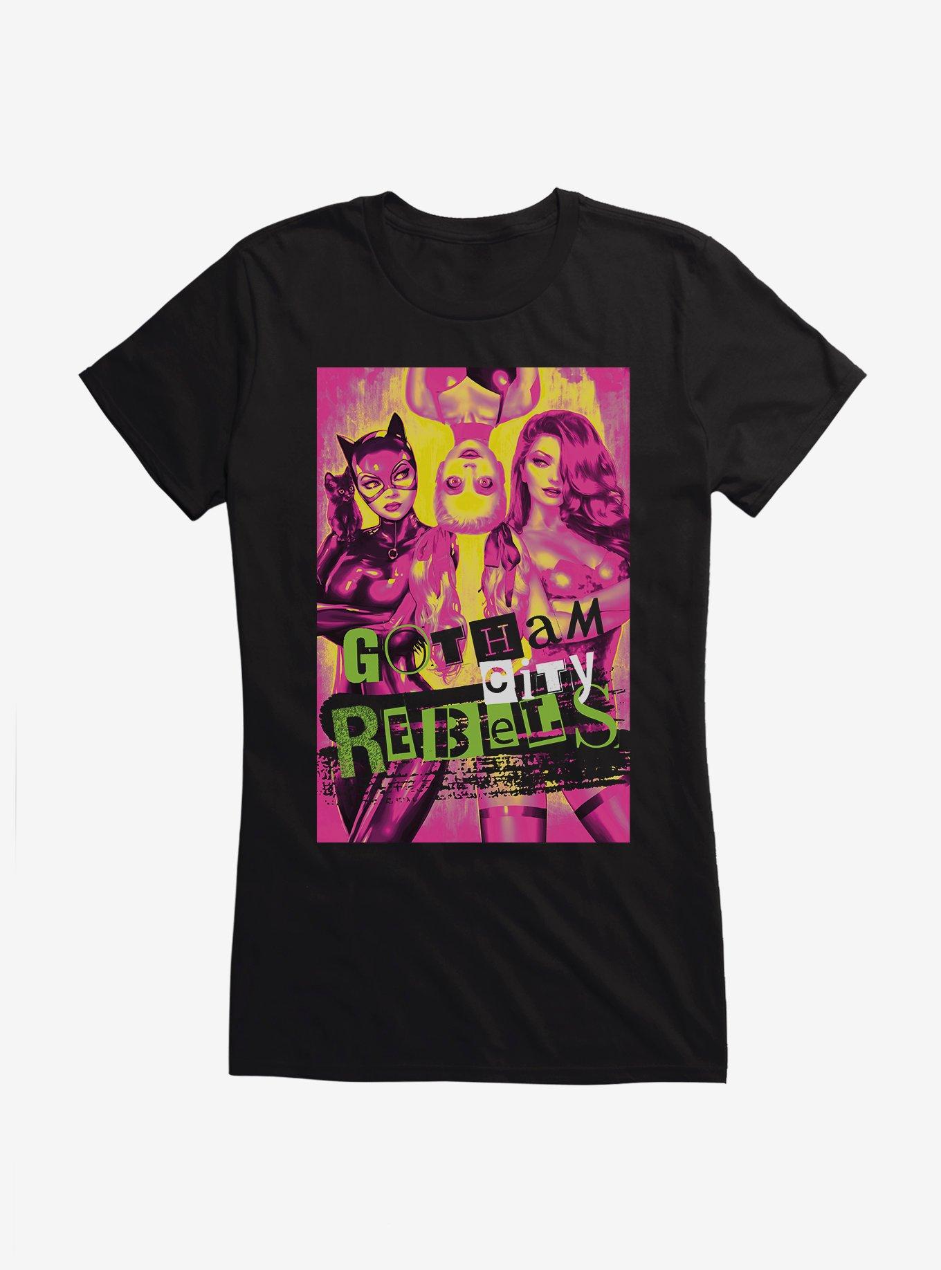 DC Gotham City Rebels Catwoman Harley Quinn Poison Ivy Girls T-Shirt, , hi-res