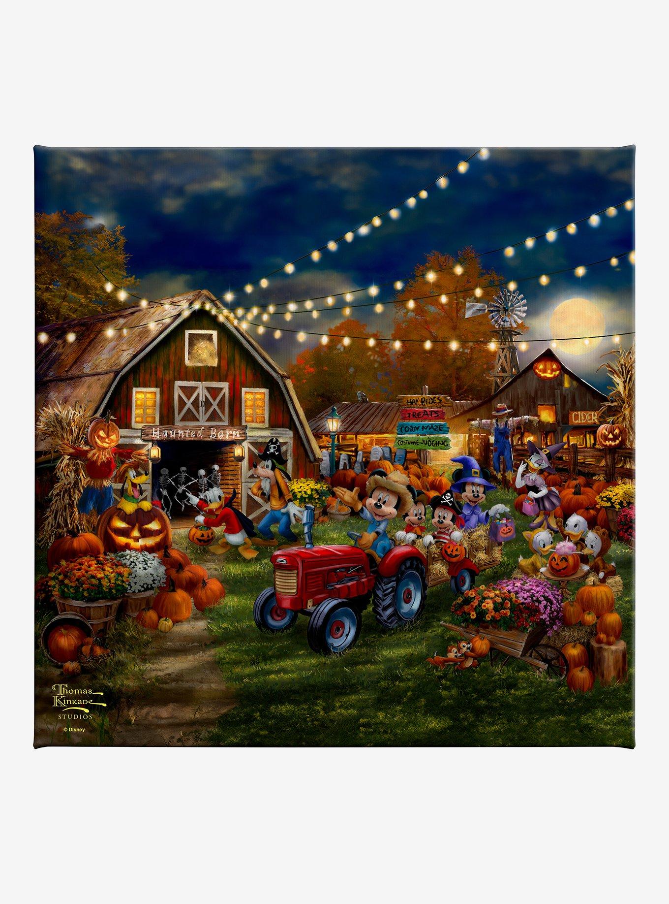 Disney Mickey & Minnie Pumpkin Festival Gallery Wrapped Canvas, , hi-res