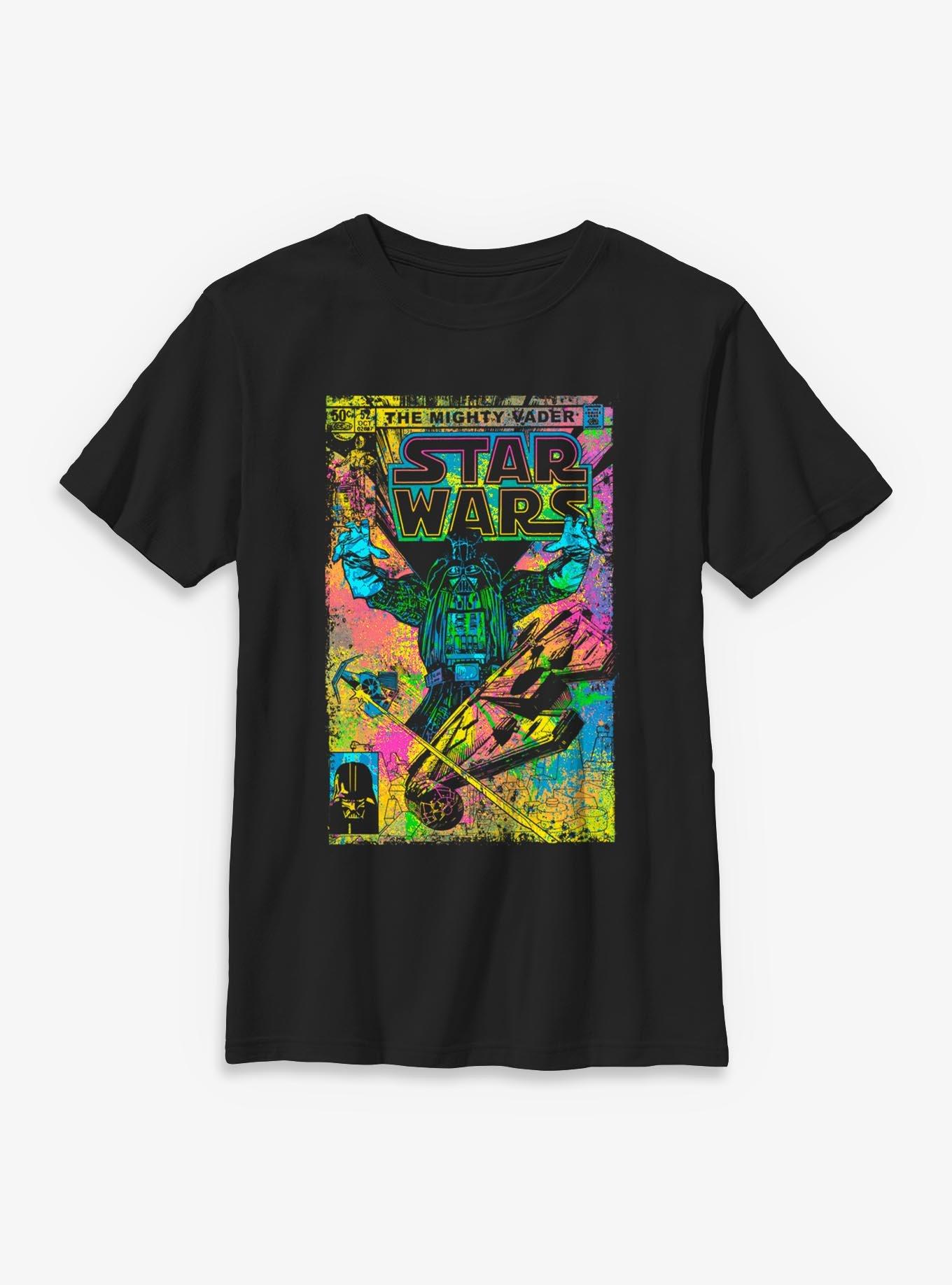 Star Wars The Mighty Vader Comic Style Cover Youth T-Shirt, , hi-res