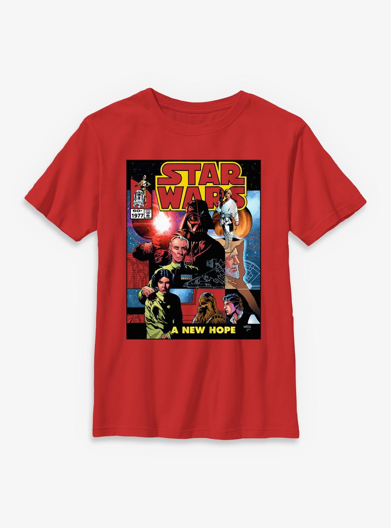 Star Wars A New Hope Comic Style Cover Youth T-Shirt, , hi-res