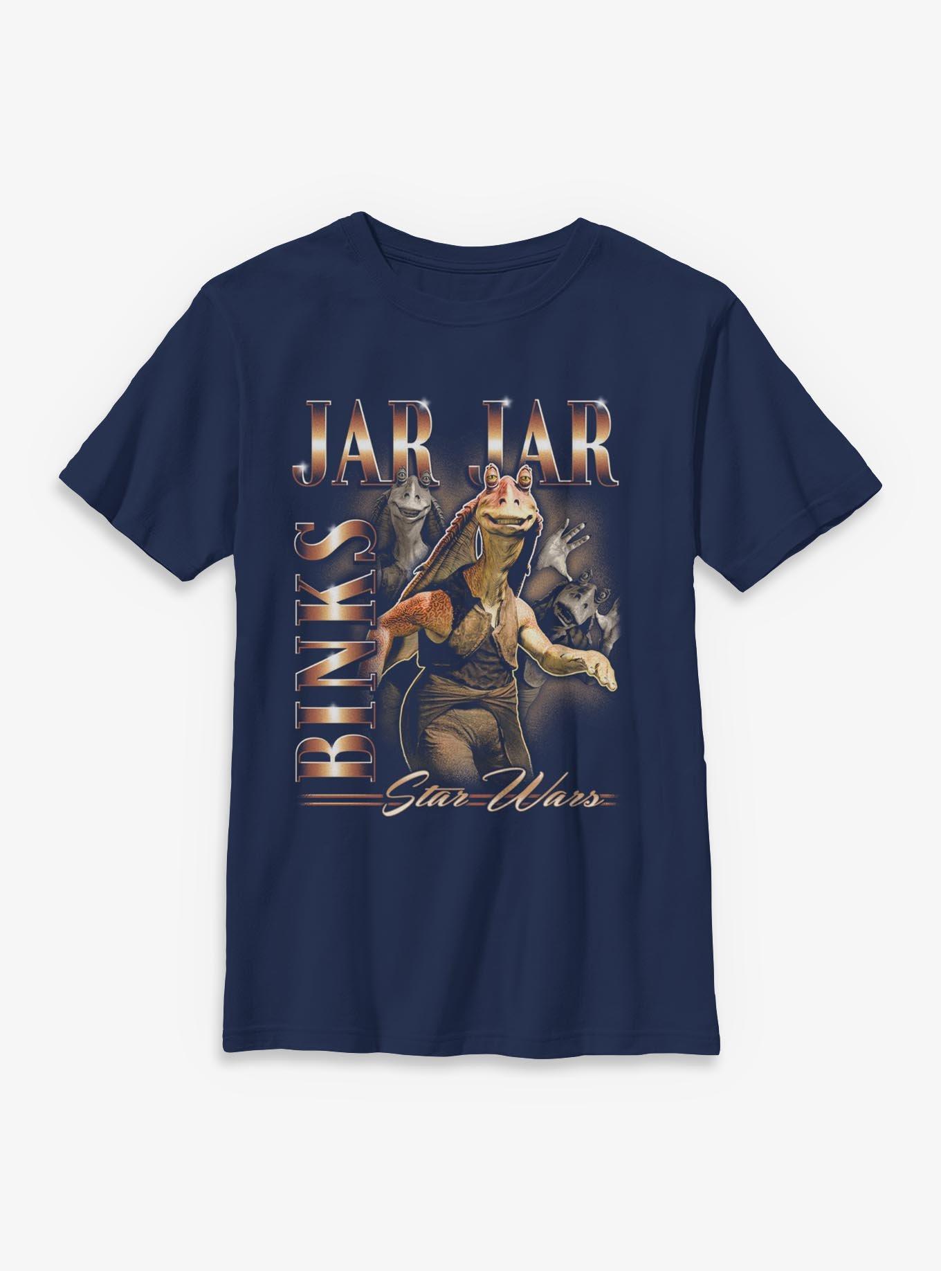 Star Wars Jar Jar Binks Collage Youth T-Shirt, , hi-res