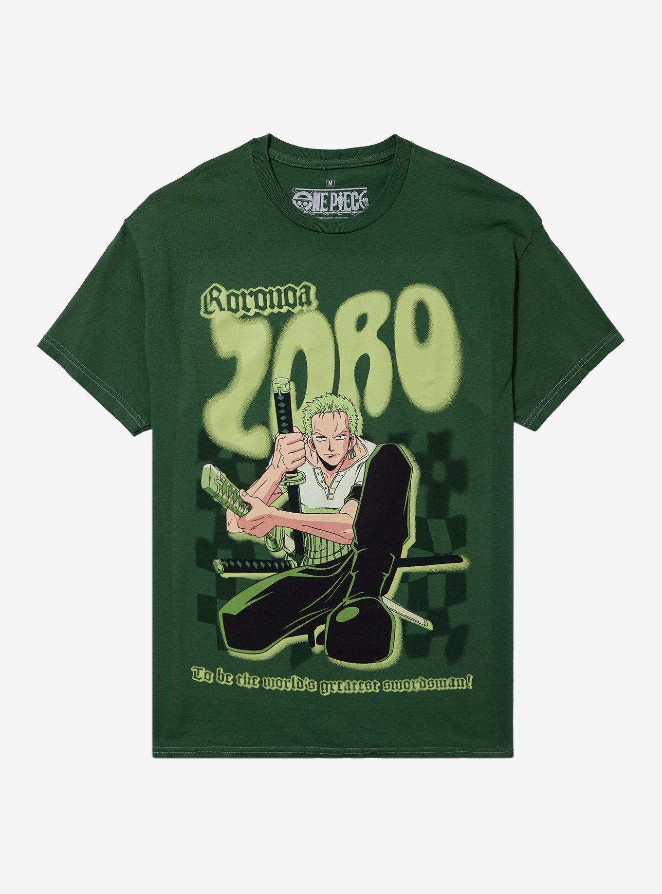 One Piece Zoro Graffiti Checkered T-Shirt, , hi-res