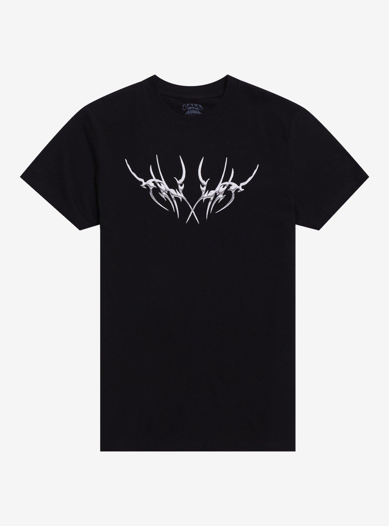 Chrome Wings Puff Print Double-Sided T-Shirt By Call Your Mother