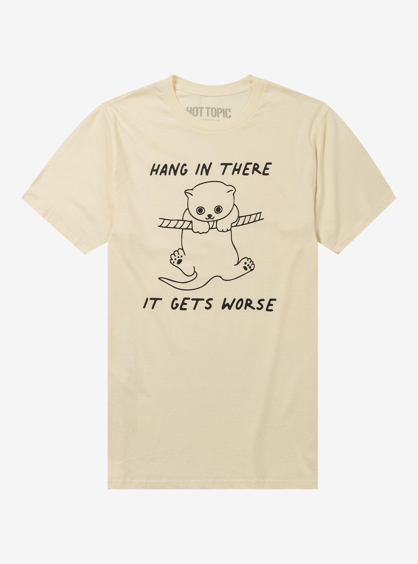 Hang In There Worse Cat T-Shirt, , hi-res