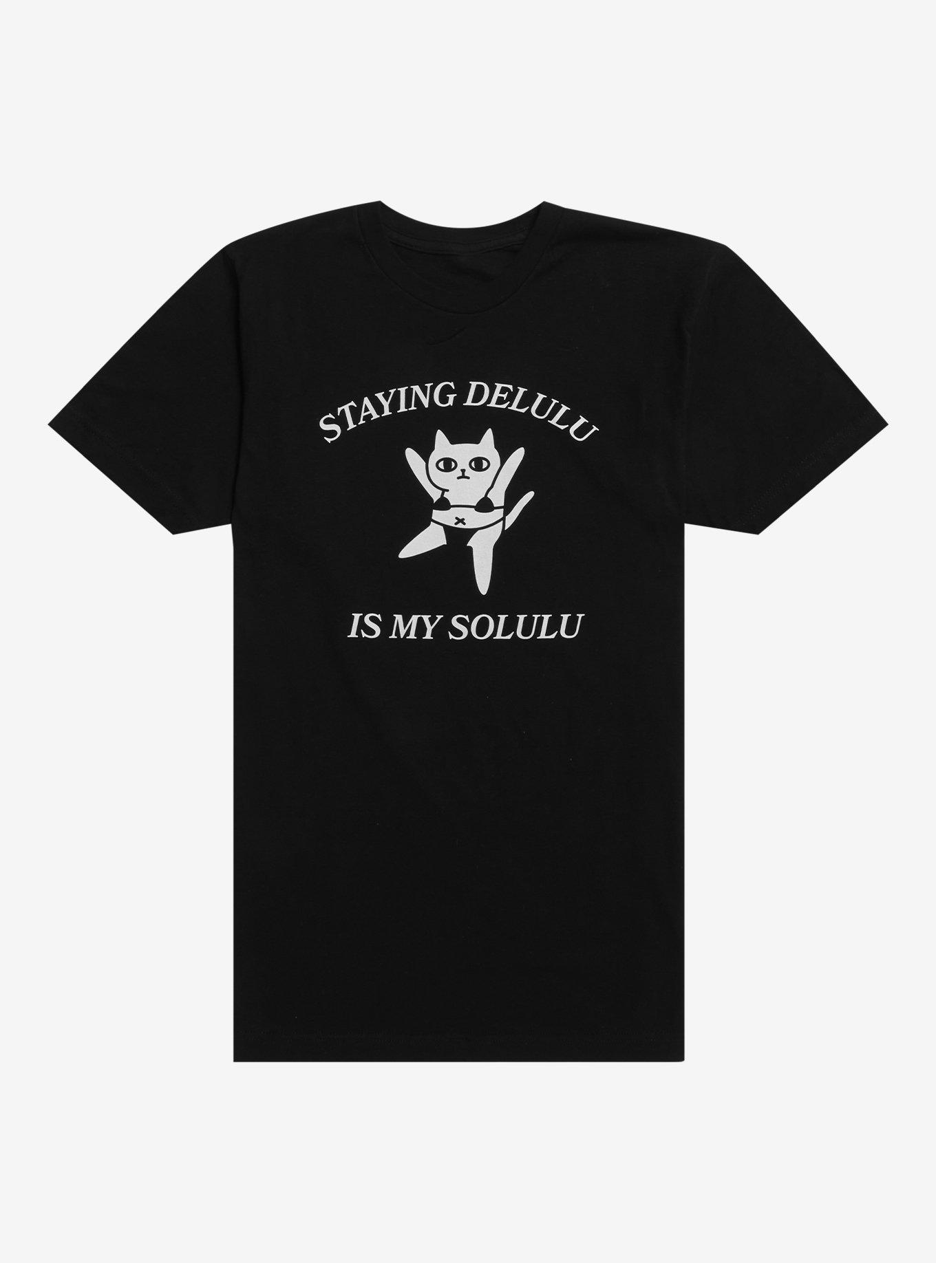 Staying Delulu Cat T-Shirt, , hi-res