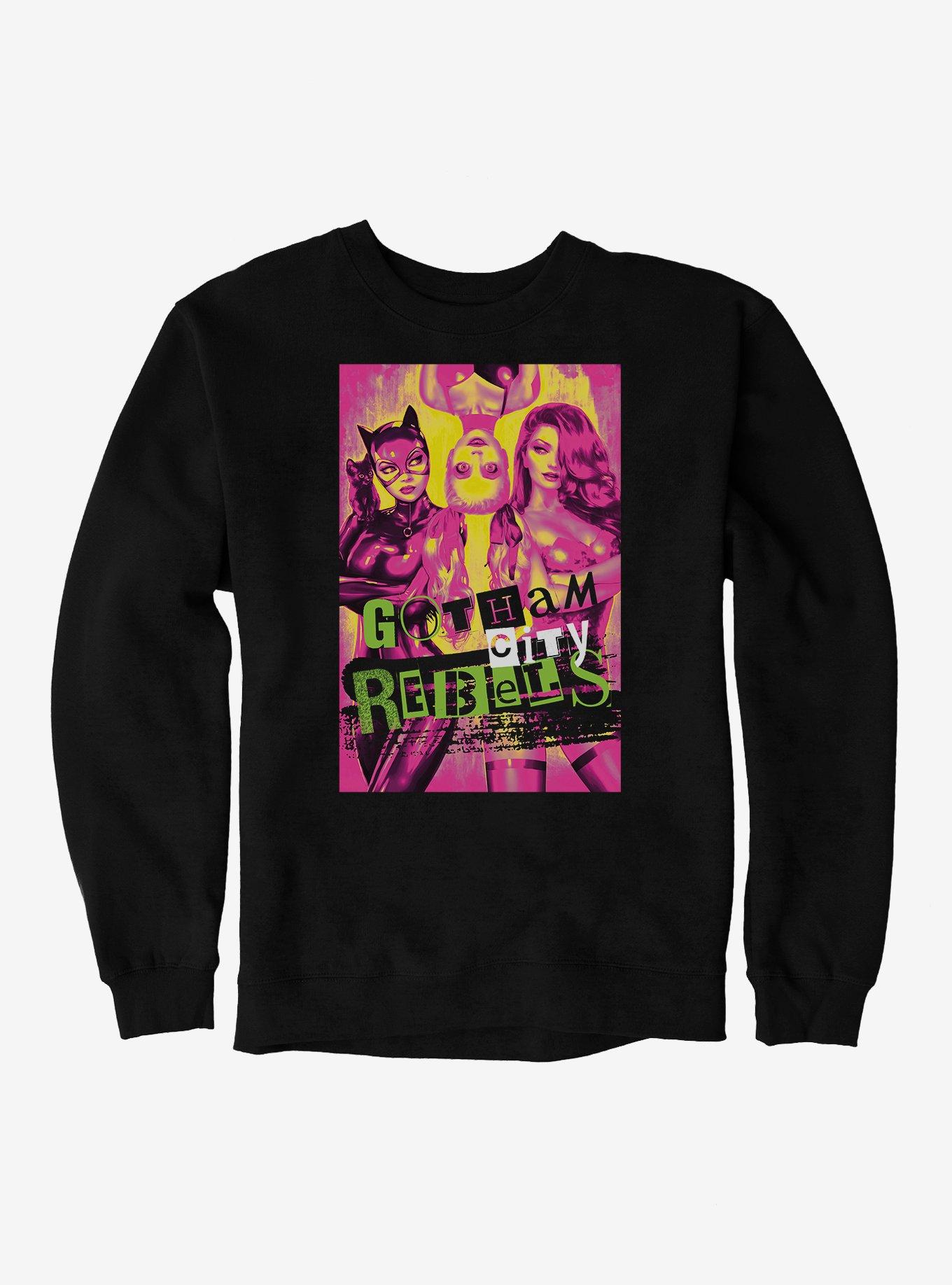 DC Gotham City Rebels Catwoman Harley Quinn Poison Ivy Sweatshirt, , hi-res