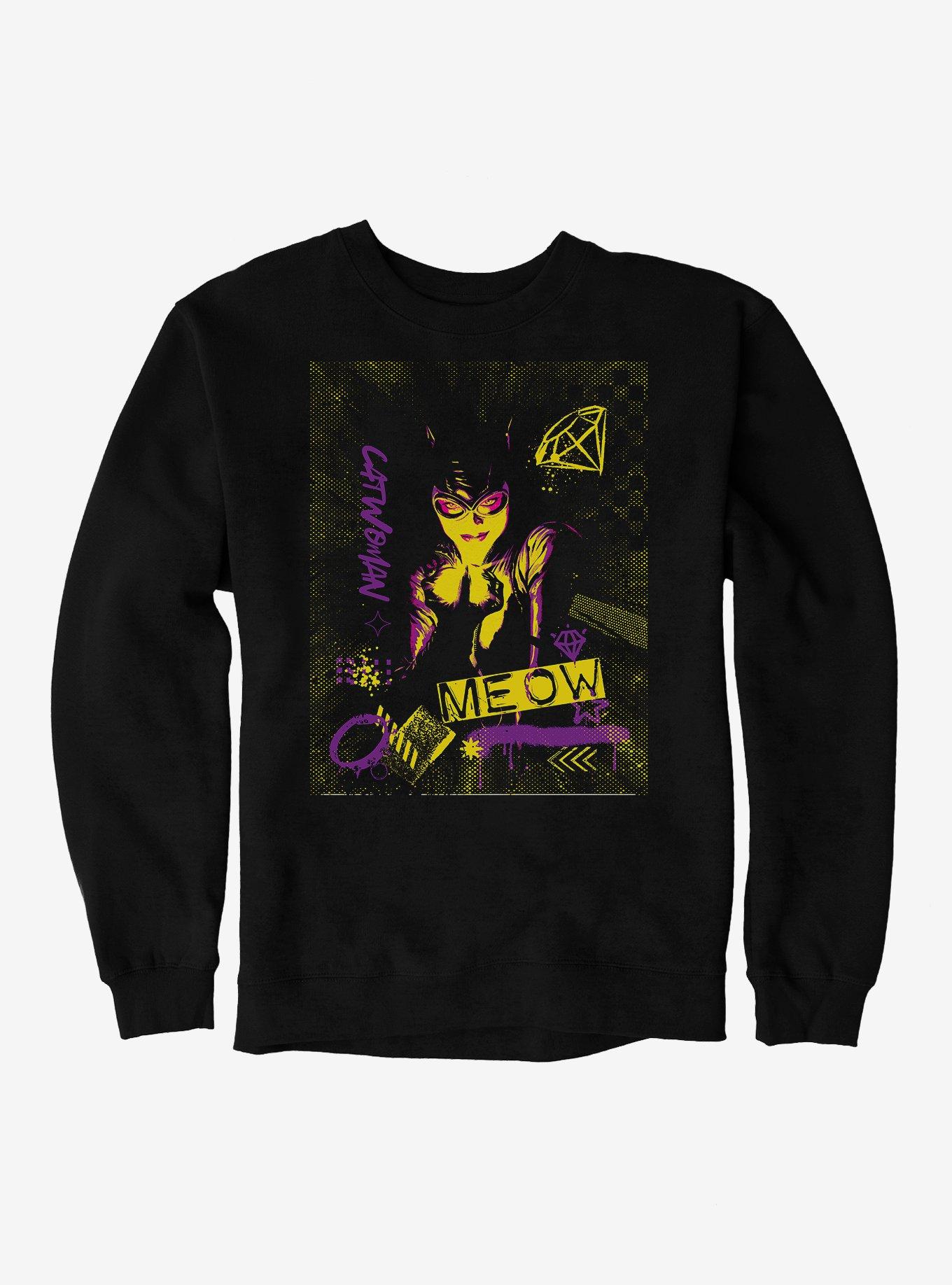 DC Catwoman Meow Sweatshirt, , hi-res